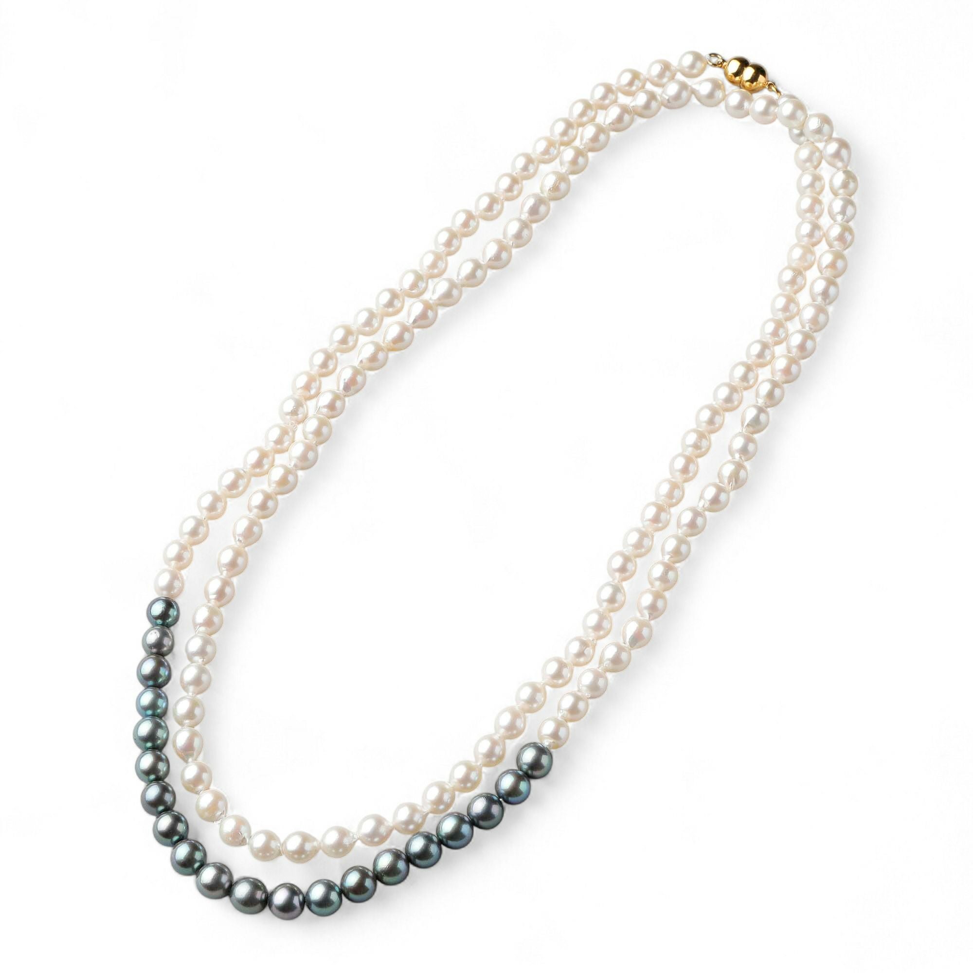 あこや真珠 ロングネックレス6.0mm-7.0mm ツートン | ～7.0mm