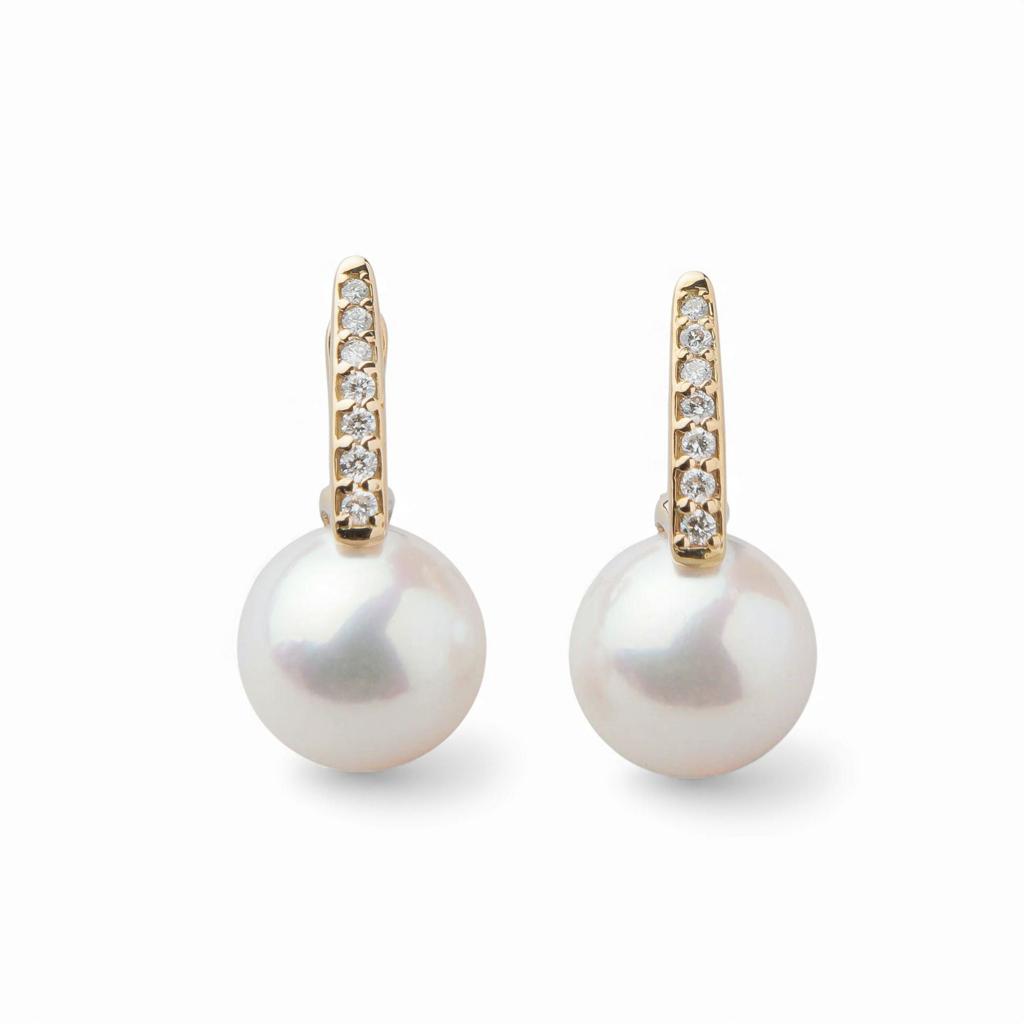 WEB限定】LUXE あこや真珠 ピアス8.5-9.0mm K18YG/PT900 | WSP（ダブル