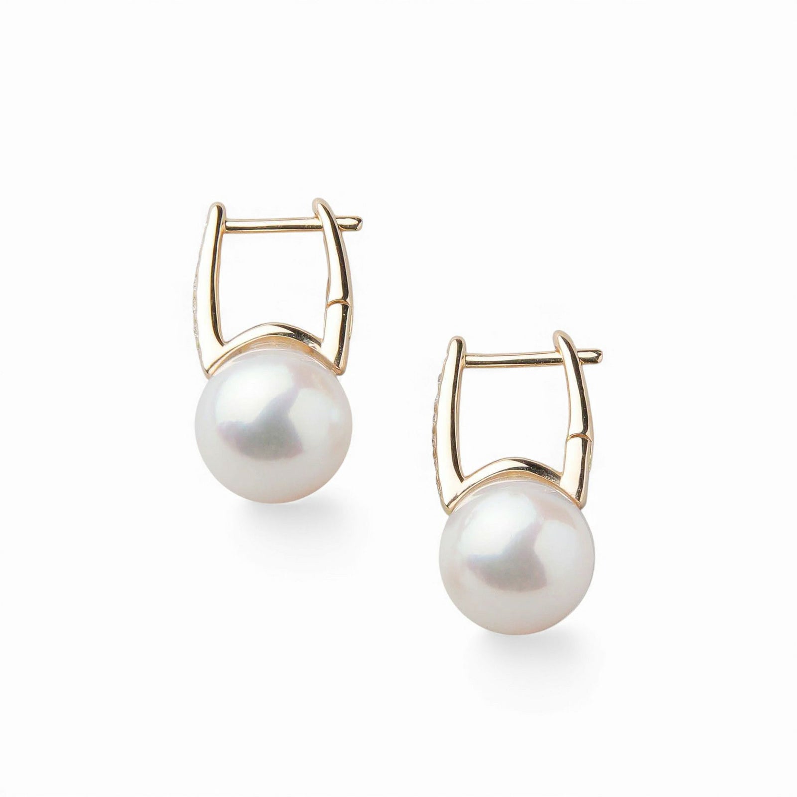 LUXE あこや真珠 ピアス8.5-9.0mm K18YG