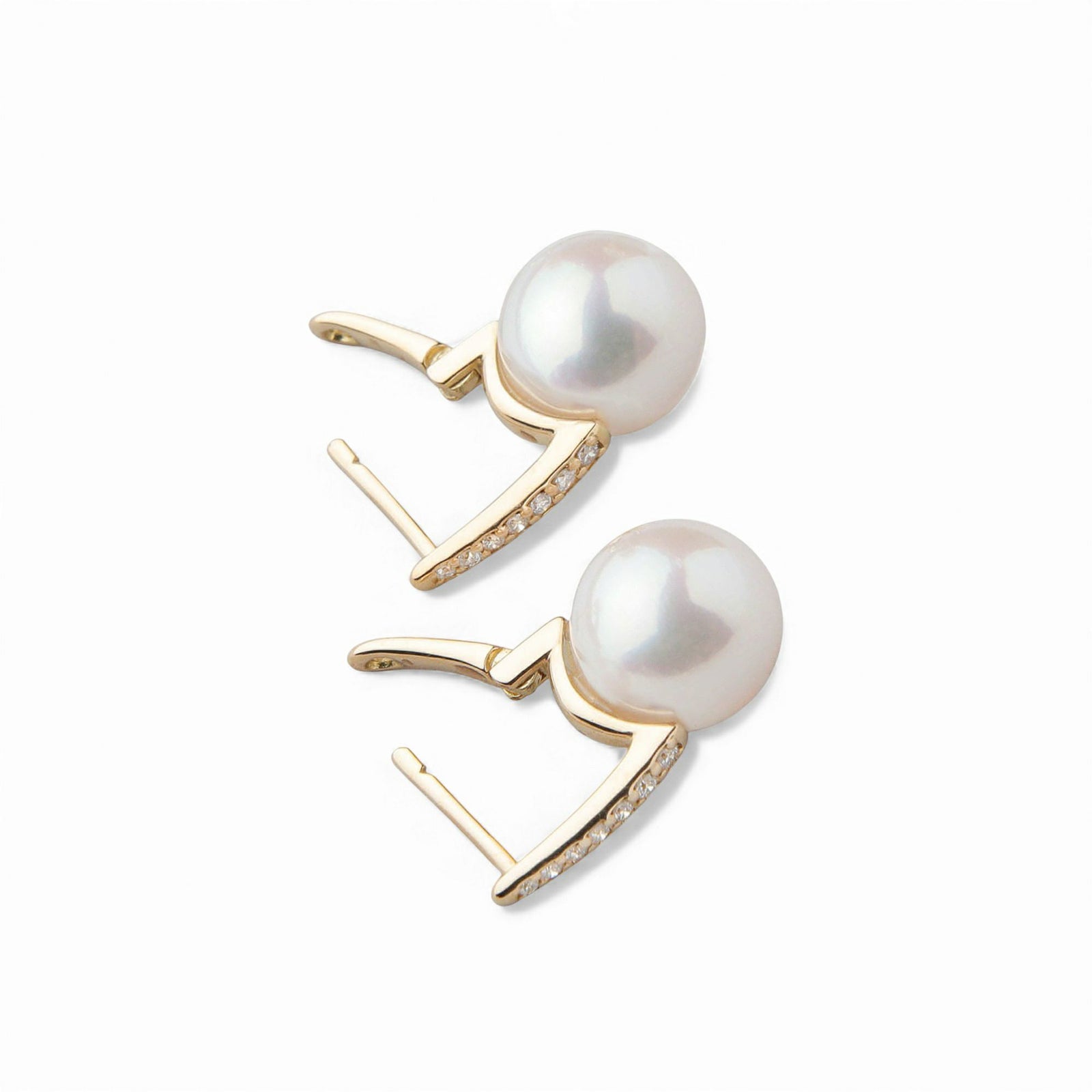 LUXE あこや真珠 ピアス8.5-9.0mm K18YG