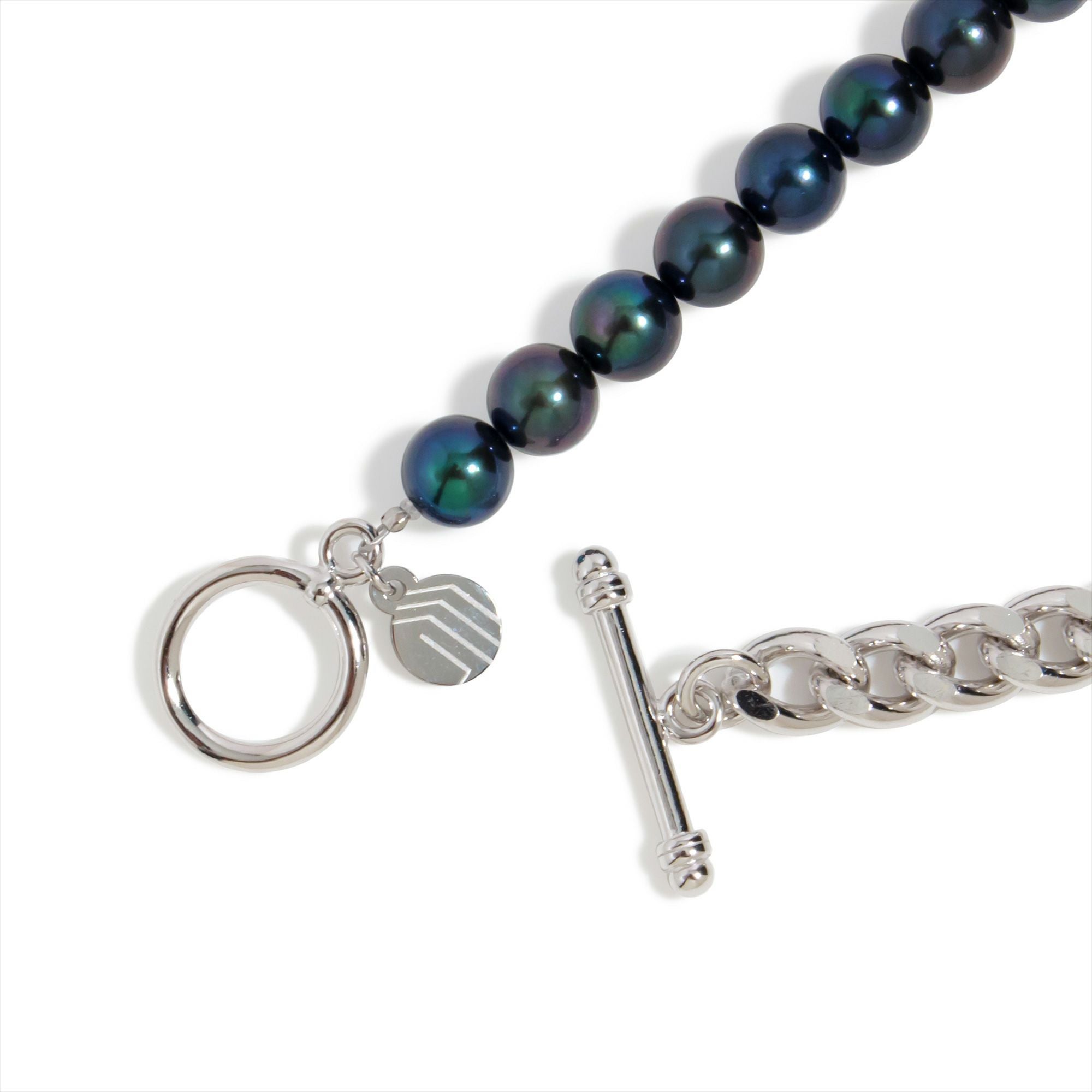 Martine マルティーヌネックレス あこや黒真珠 7.0-7.5mm SV925/42cm