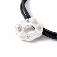 Maya マヤレザーチョーカーネックレス あこや真珠 3.0-7.5mm SV925 