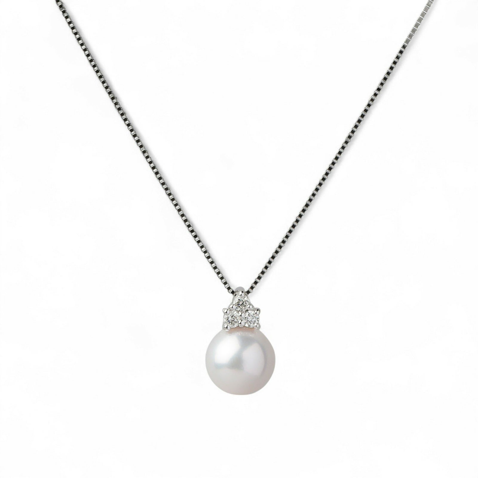 オーロラ花珠真珠 ペンダント7.5-8.0mm PT900/850 -Premium-