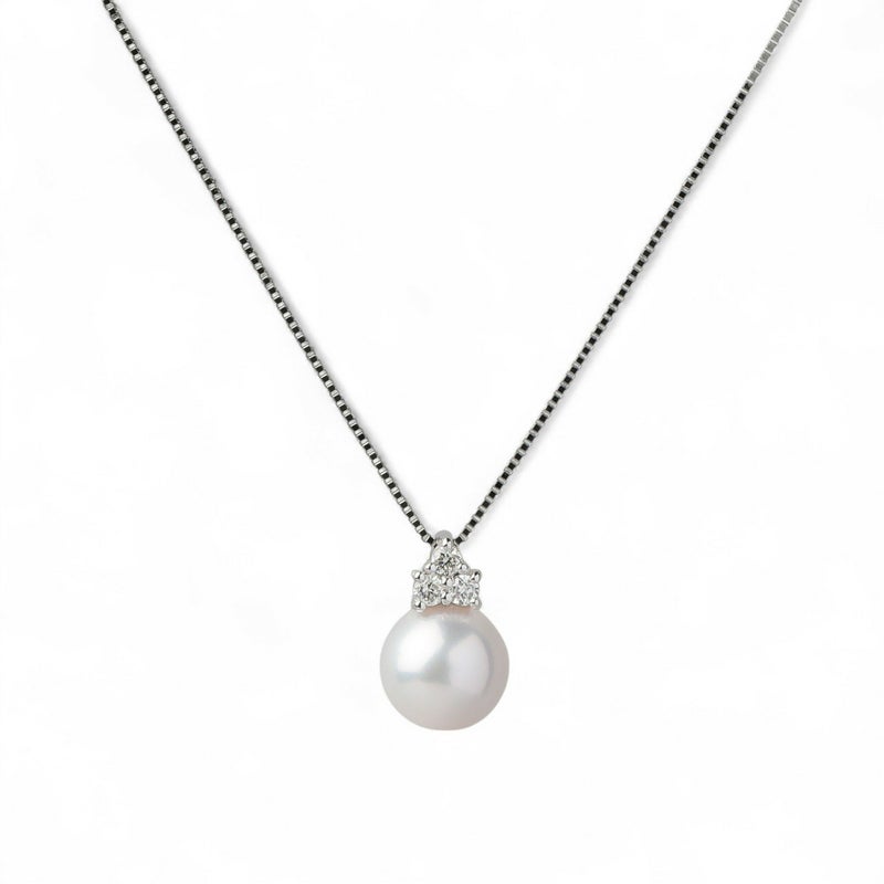 オーロラ花珠真珠 ペンダント7.5-8.0mm PT900/850 -Premium-