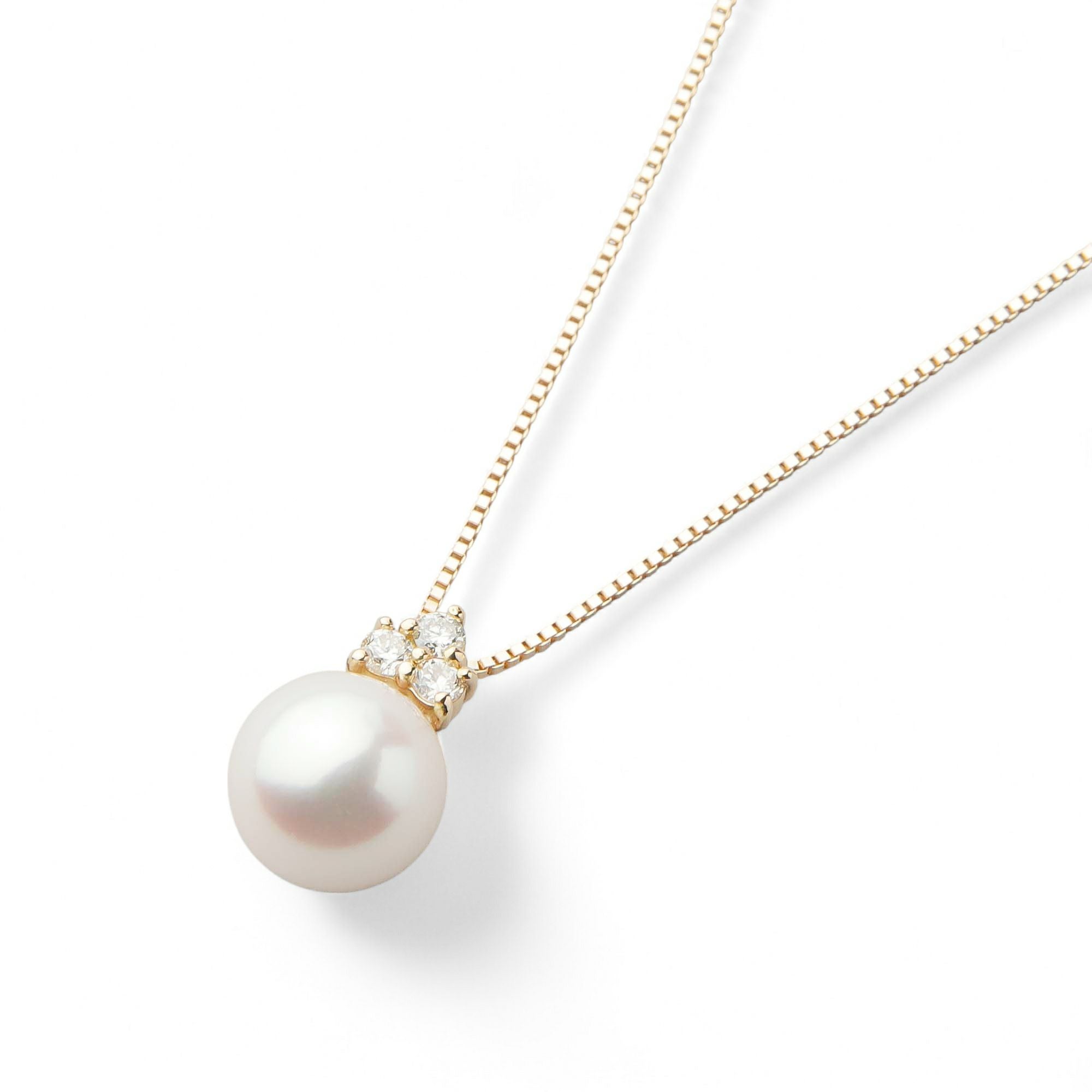 オーロラ花珠真珠 ペンダント7.5-8.0mm K18YG | 花珠真珠ペンダント