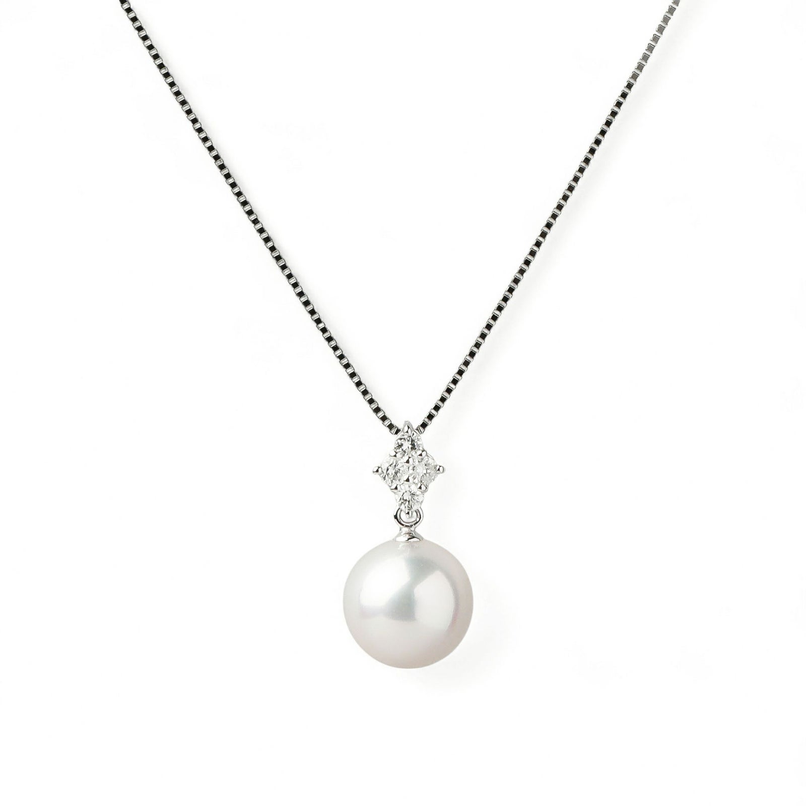  オーロラ花珠真珠 ペンダント8.0-8.5mm PT900/850 -Premium-