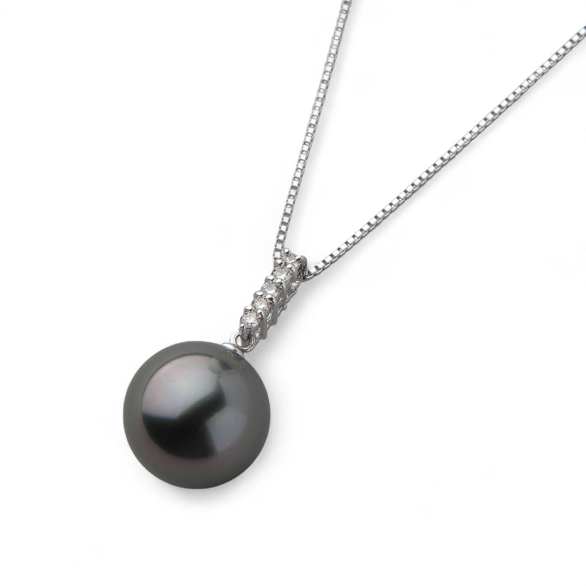 Tahitian+ タヒチ黒蝶真珠 ペンダント 11mmUP K18WG | 南洋真珠ペンダント