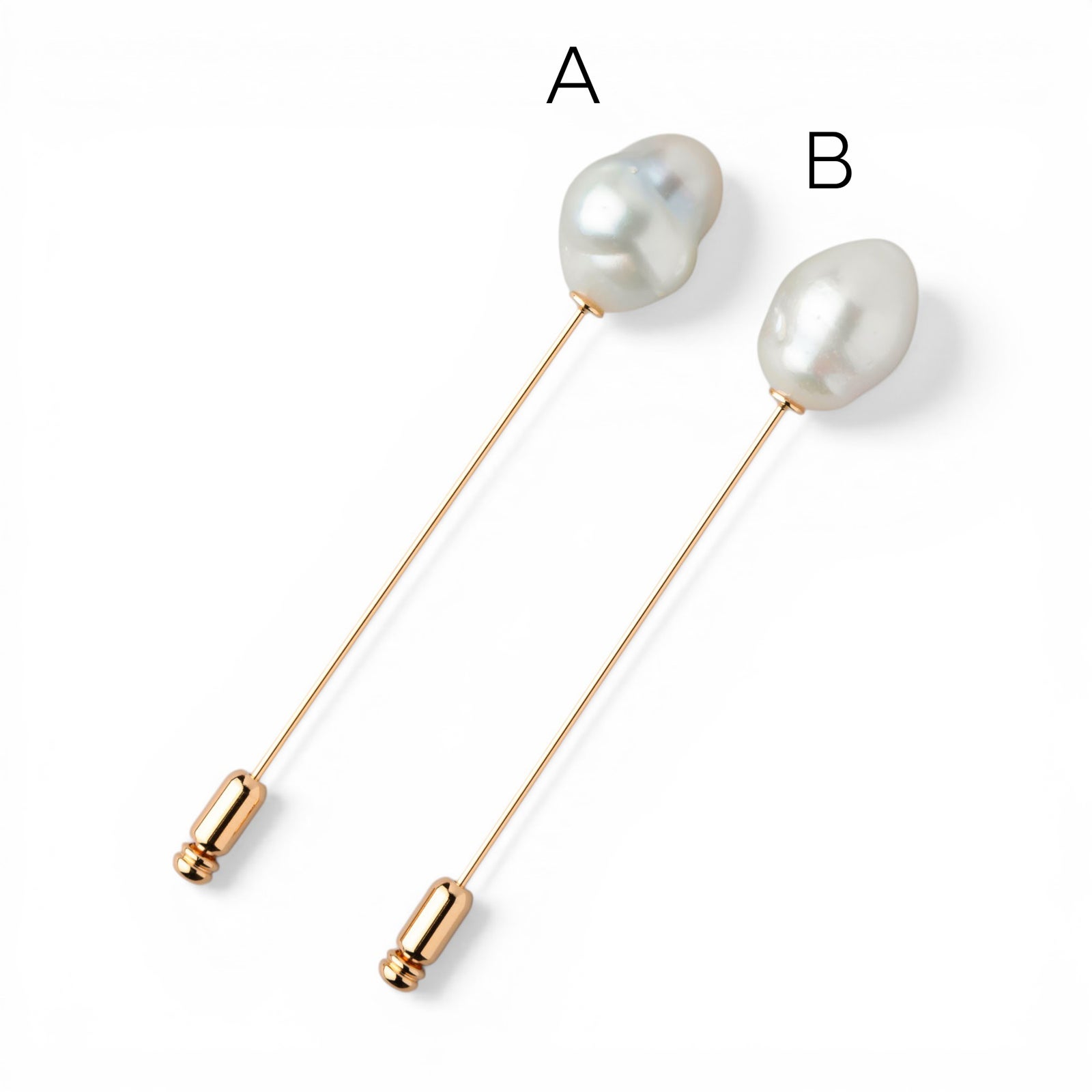 fondu blanc 南洋白蝶真珠 バロック ピンブローチ　12-13mm SV925 GP