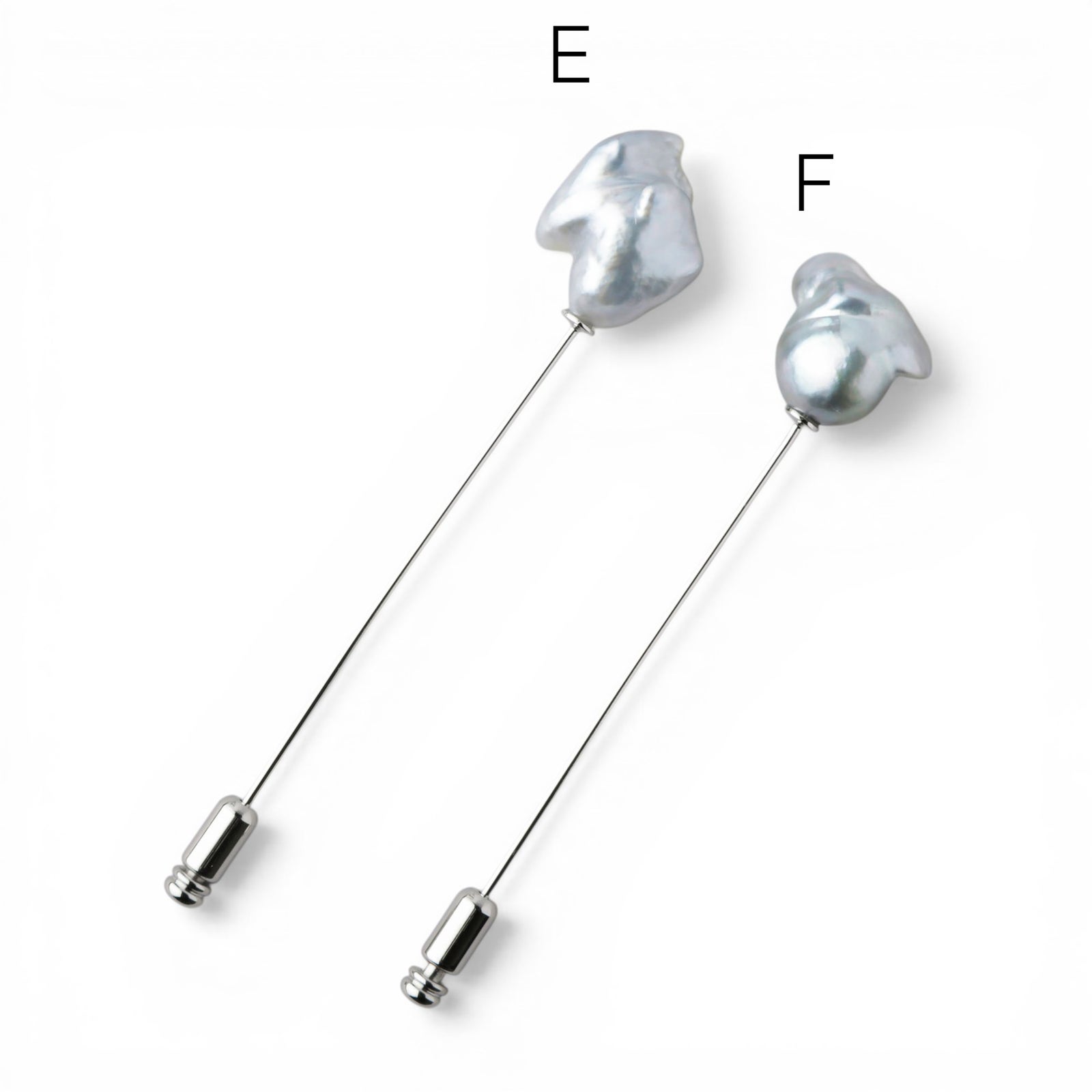 fondu blanc 南洋白蝶真珠 バロック ピンブローチ　12-13mm SV925 GP