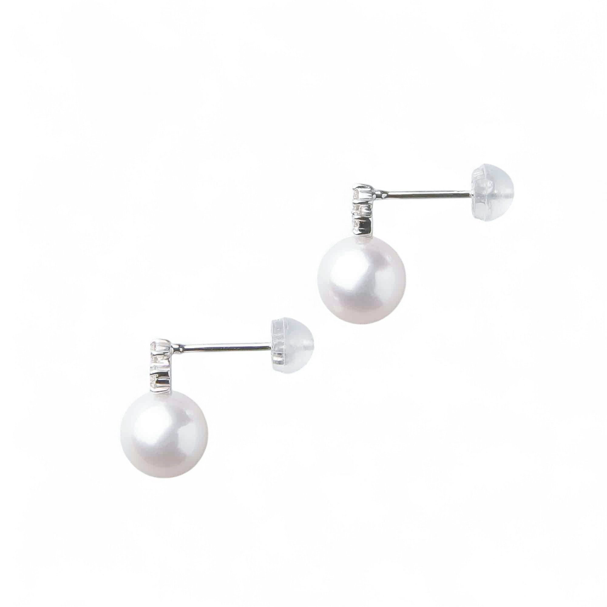 オーロラ花珠 アコヤ真珠 ピアス 約8.8mm オーロラ花珠真珠 ピアス 8.0-8.5mm PT900 -TOP Quality- [WSP] | WSP