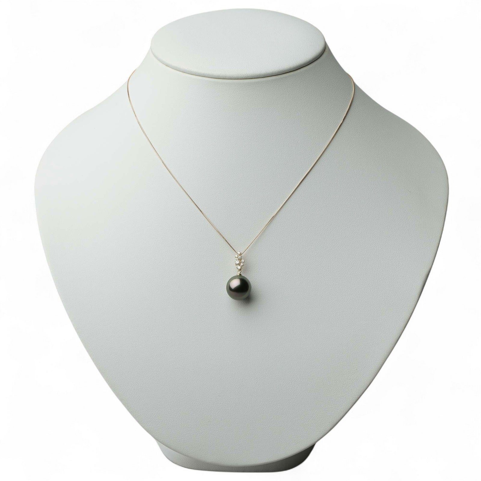 Tahitian+ タヒチ黒蝶真珠 ペンダントトップ　11mmUP K18YG