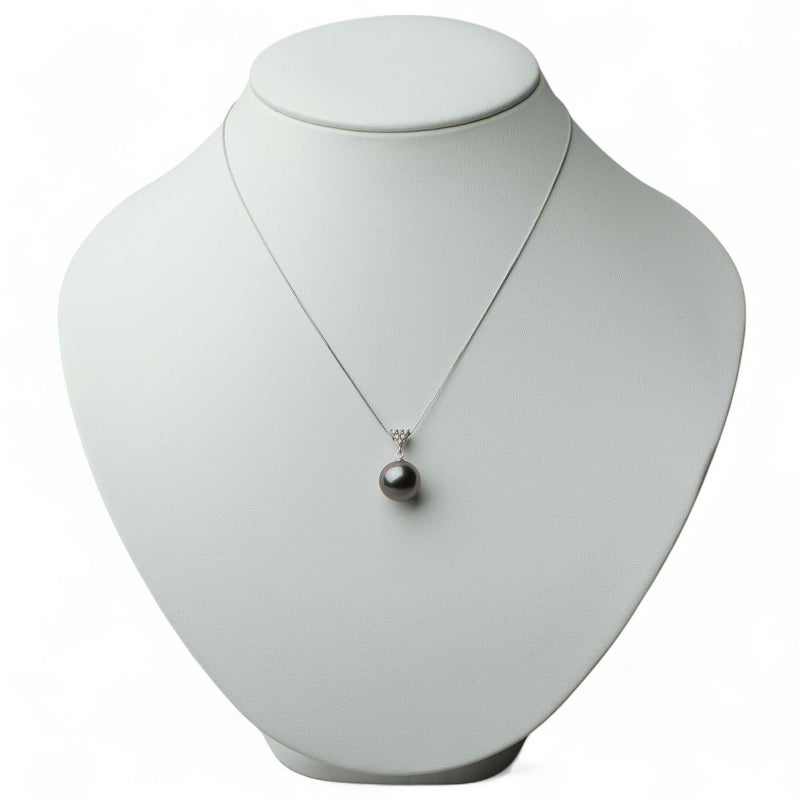  Tahitian+ タヒチ黒蝶真珠 ペンダントトップ　11mmUP K18WG