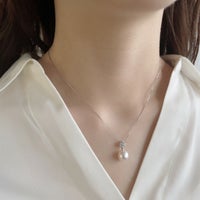 LUXE あこや真珠 ペンダントトップ 9.0-9.5mm K18WG | WSP（ダブル 