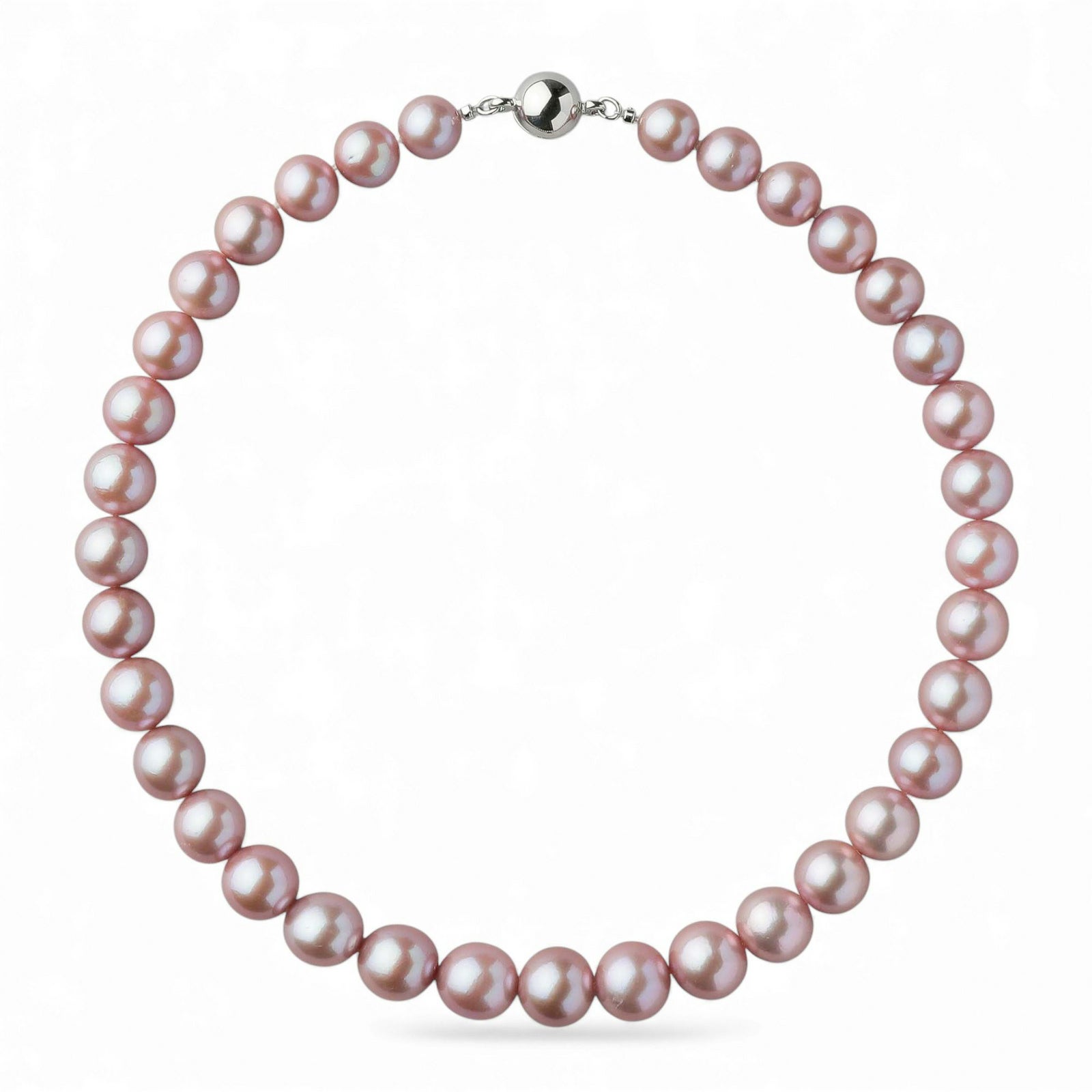 淡水真珠 (有核) ネックレス10-12mm -Mauvette-