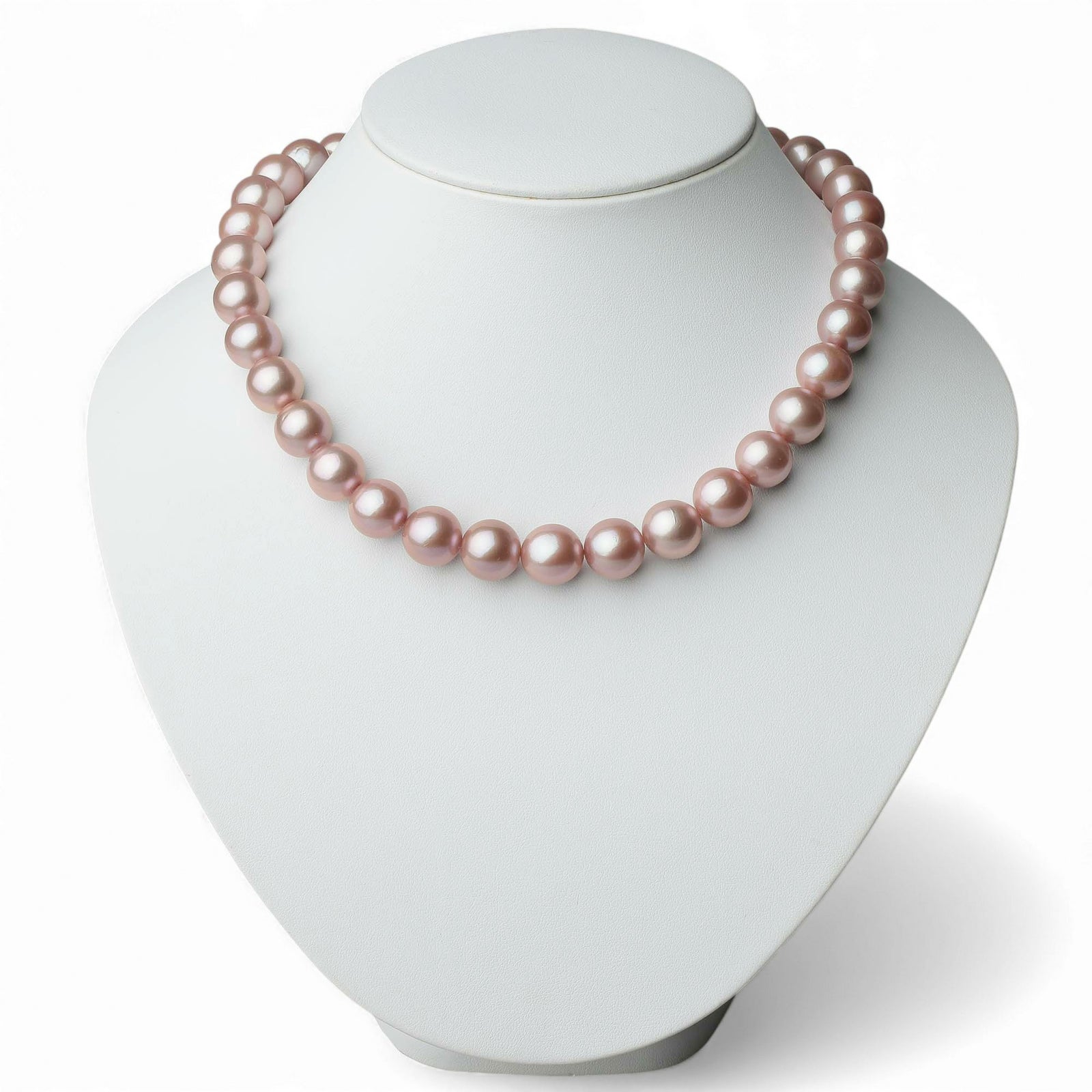 淡水真珠 (有核) ネックレス10-12mm -Mauvette-