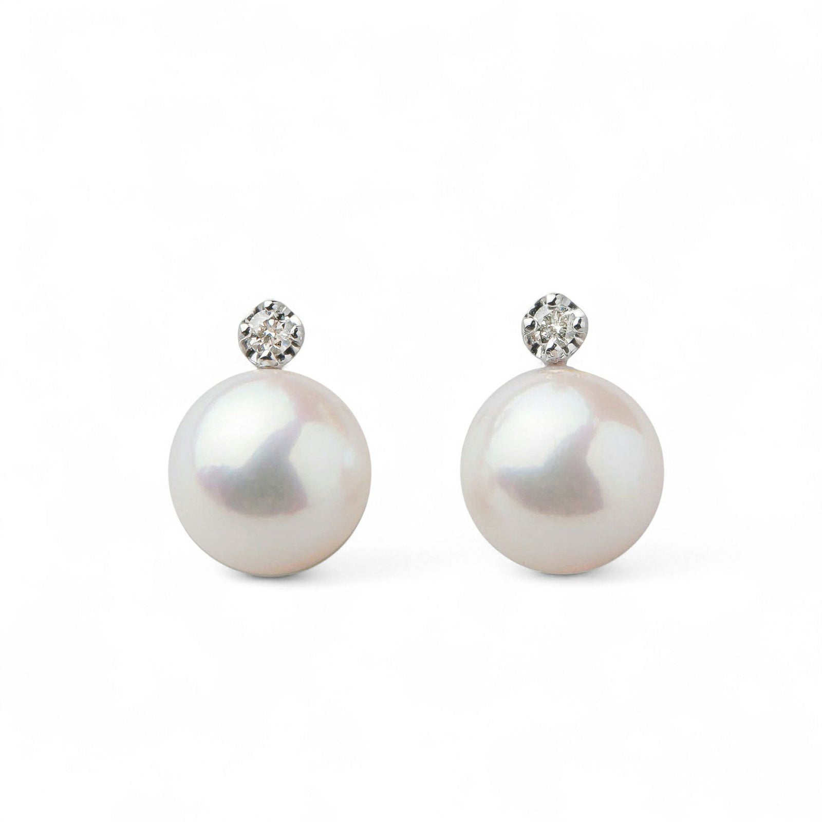 あこや真珠 ピアス8.5-9.0mm K18YG/K18WG