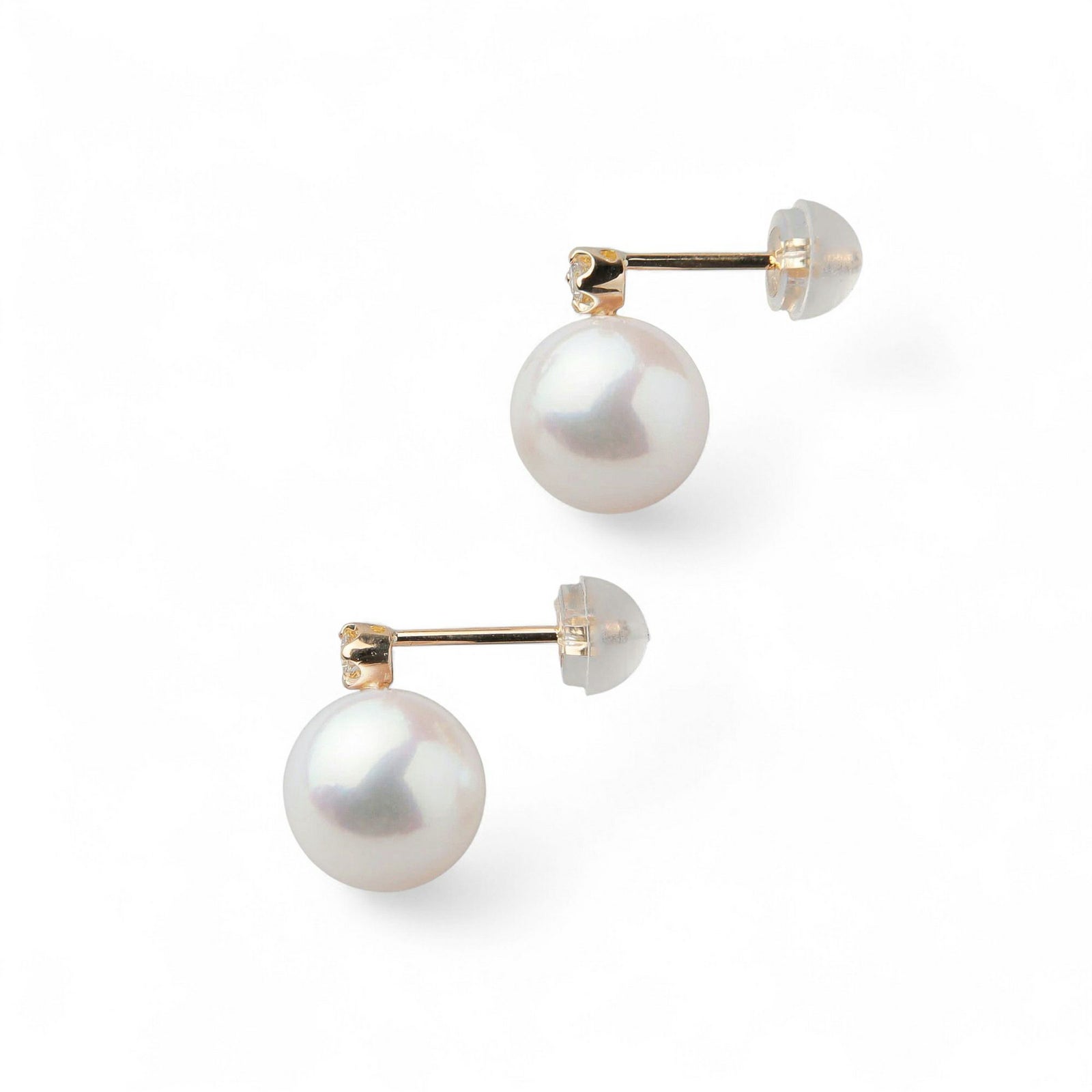 あこや真珠 ピアス8.5-9.0mm K18YG/K18WG