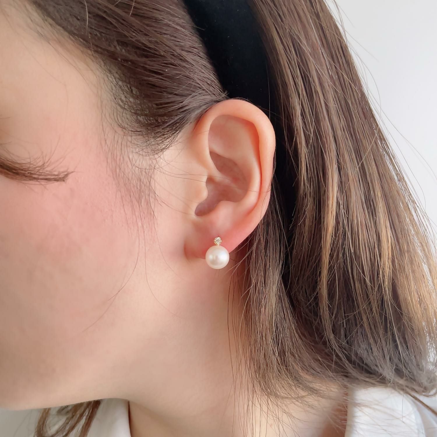 あこや真珠 ピアス8.5-9.0mm K18YG/K18WG | WSP（ダブルエスピー）公式