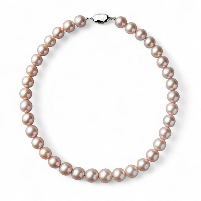 淡水真珠 (有核) ネックレス　11-13mm -Mauvette-