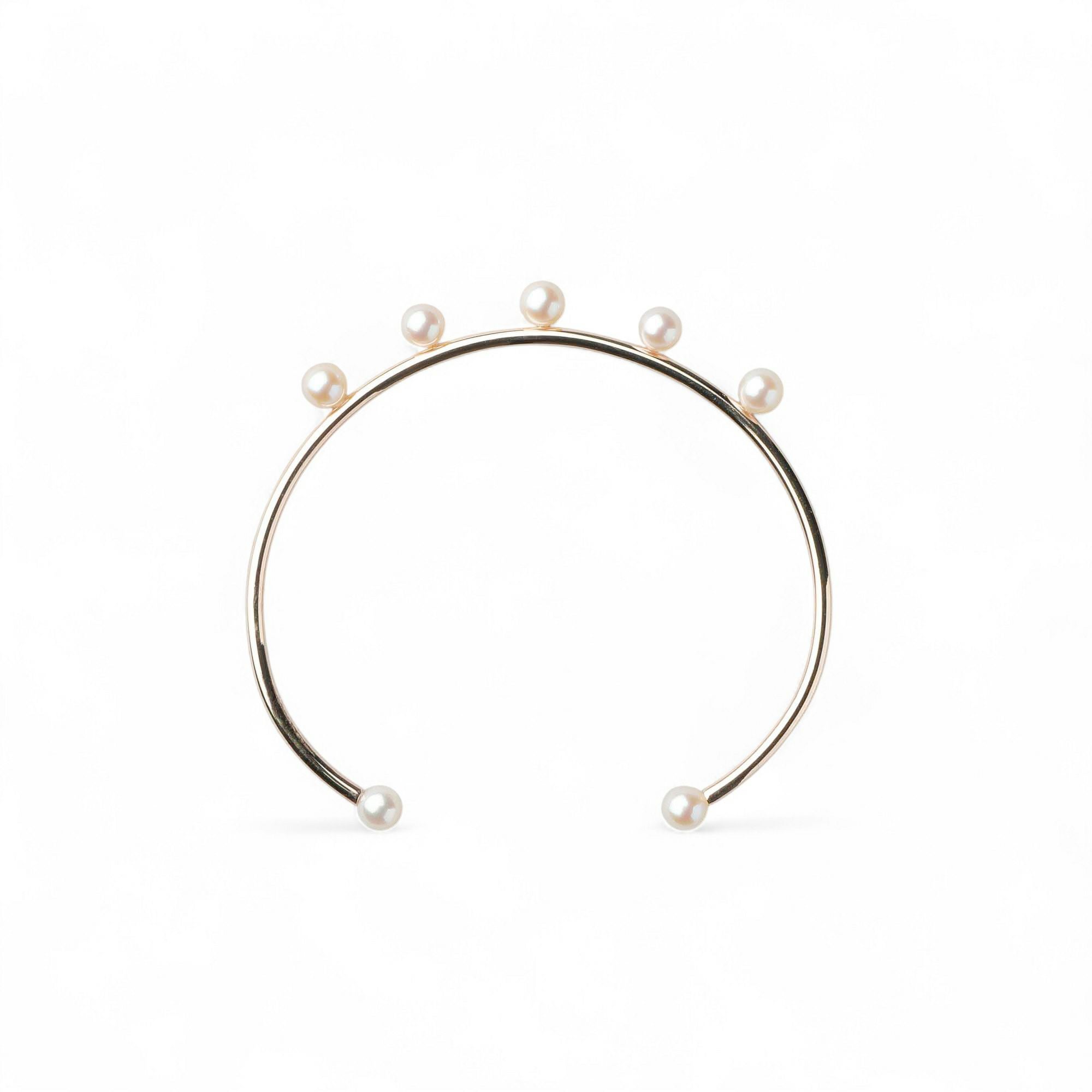 enSTYLE あこや真珠 バングル 4.5-5.0mm K10YG | ブレスレット・念珠