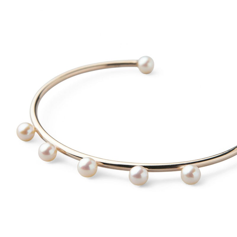 enSTYLE あこや真珠 バングル　4.5-5.0mm K10YG