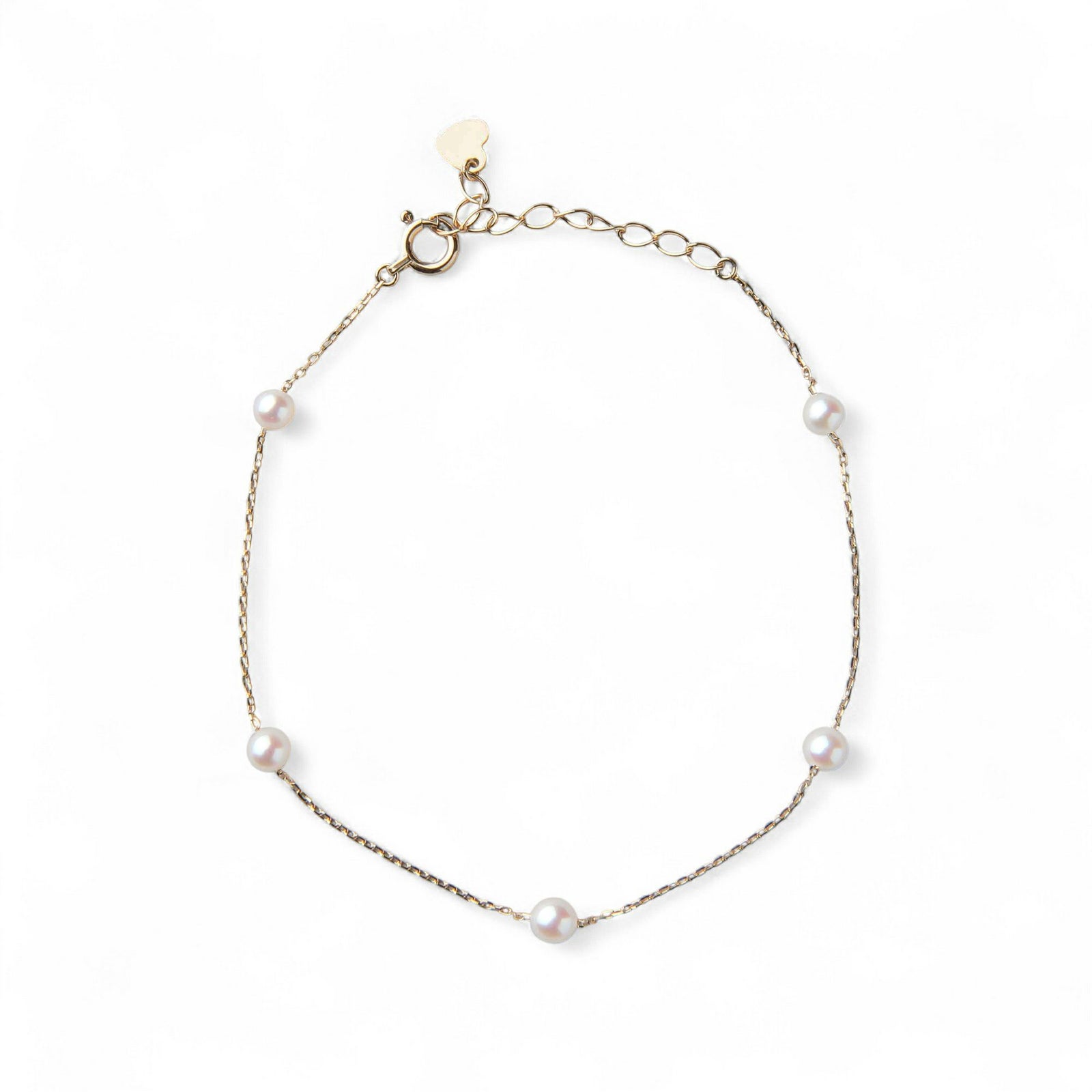  enSTYLE あこや真珠 ステーションブレスレット　3.5-4.0mm K18YG