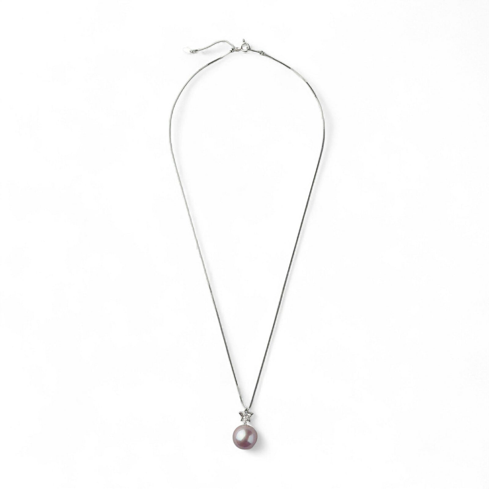 Mauvette 淡水真珠 ペンダント12mmUP K18WG 星