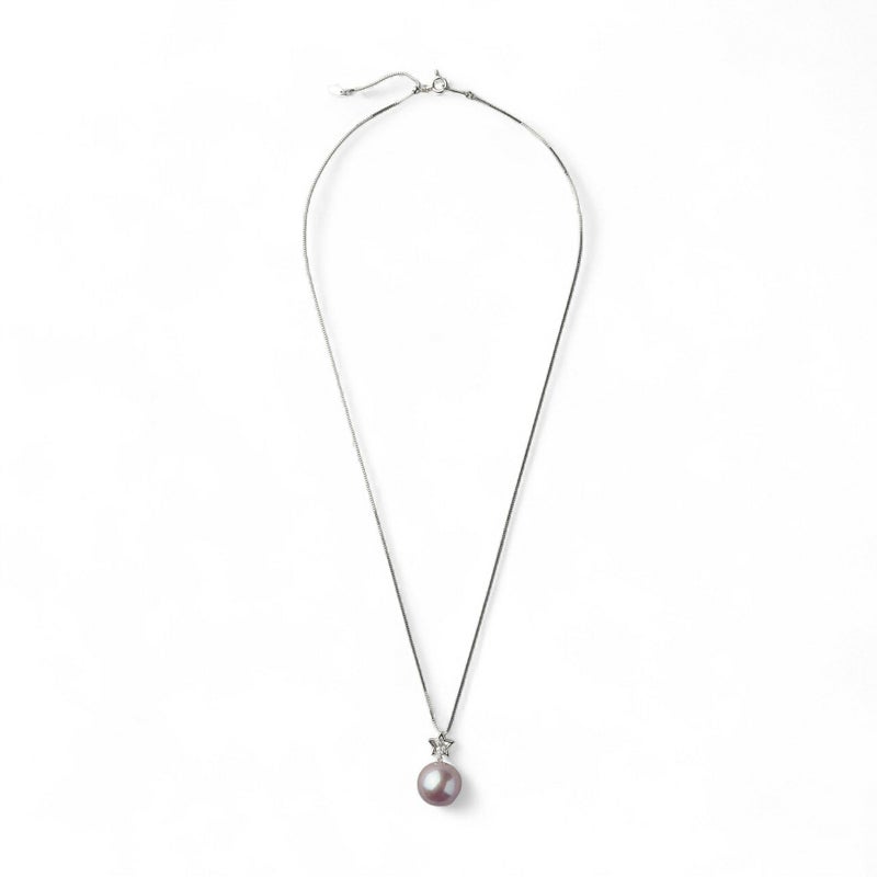 Mauvette 淡水真珠 ペンダント12mmUP K18WG 星