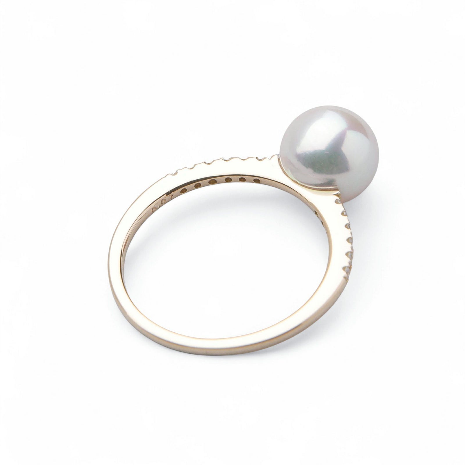 オーロラ花珠真珠 リング8.0-8.5mm K18YG -Premium-