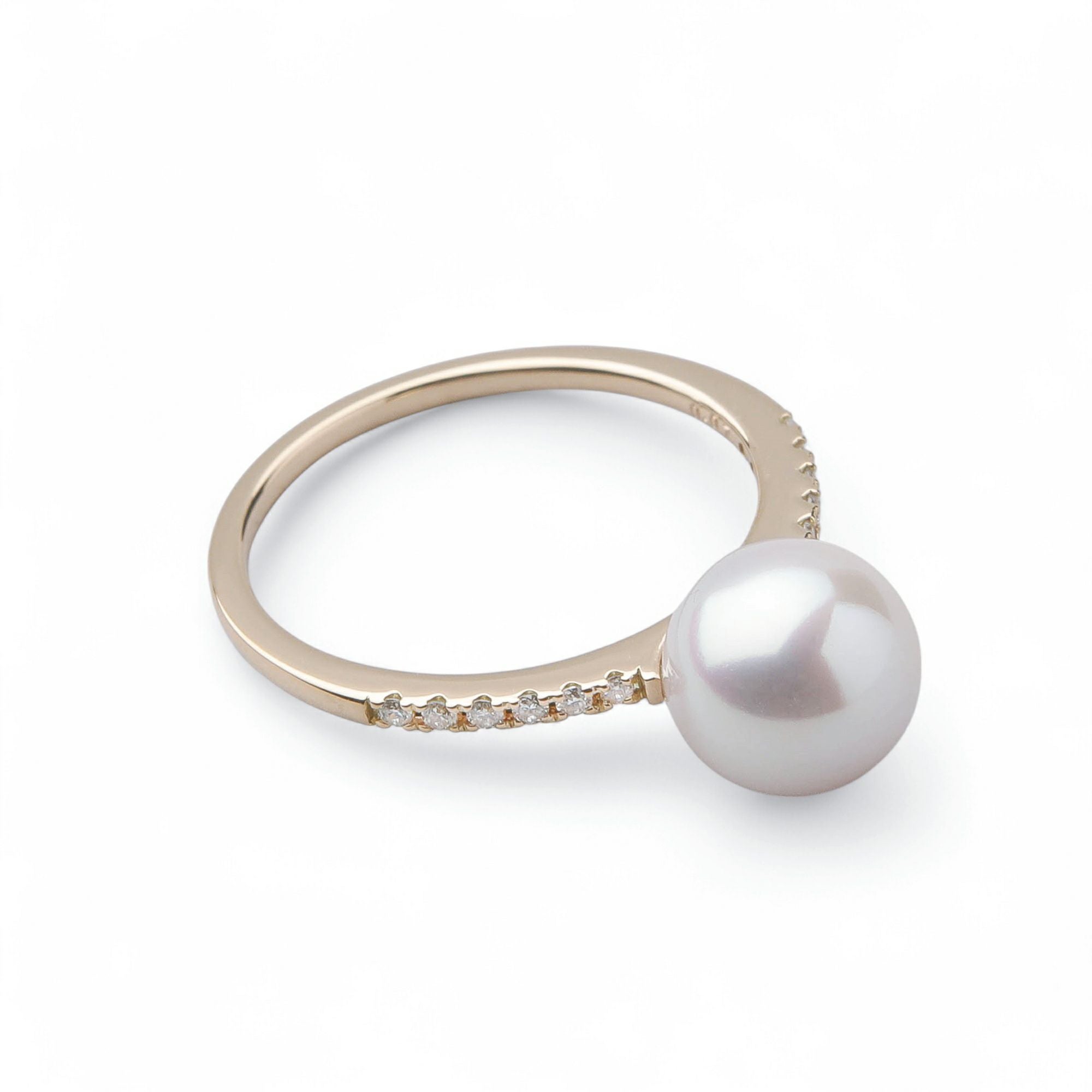 【一点物】花珠級 3-5mm 天然小燈泡真珠 リング S925 / p.l.o オーロラ花珠真珠 リング8.0-8.5mm K18YG [WSP] | 花珠真珠リング