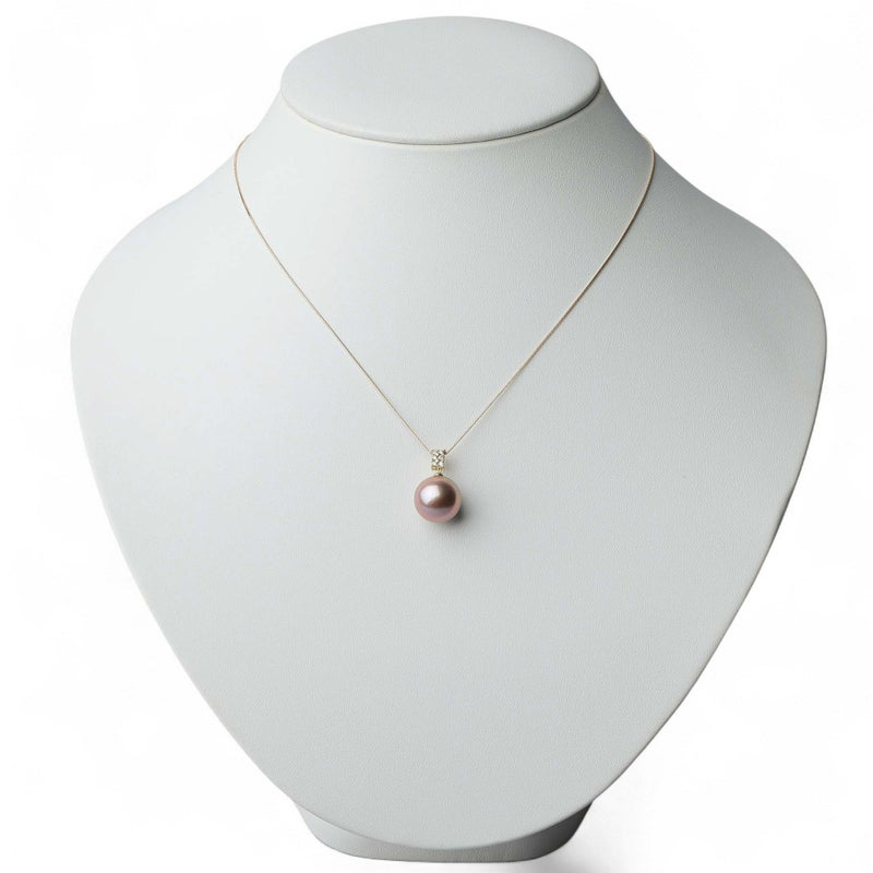 Mauvette 淡水真珠 ペンダントトップ 12mm K18YG スクエア