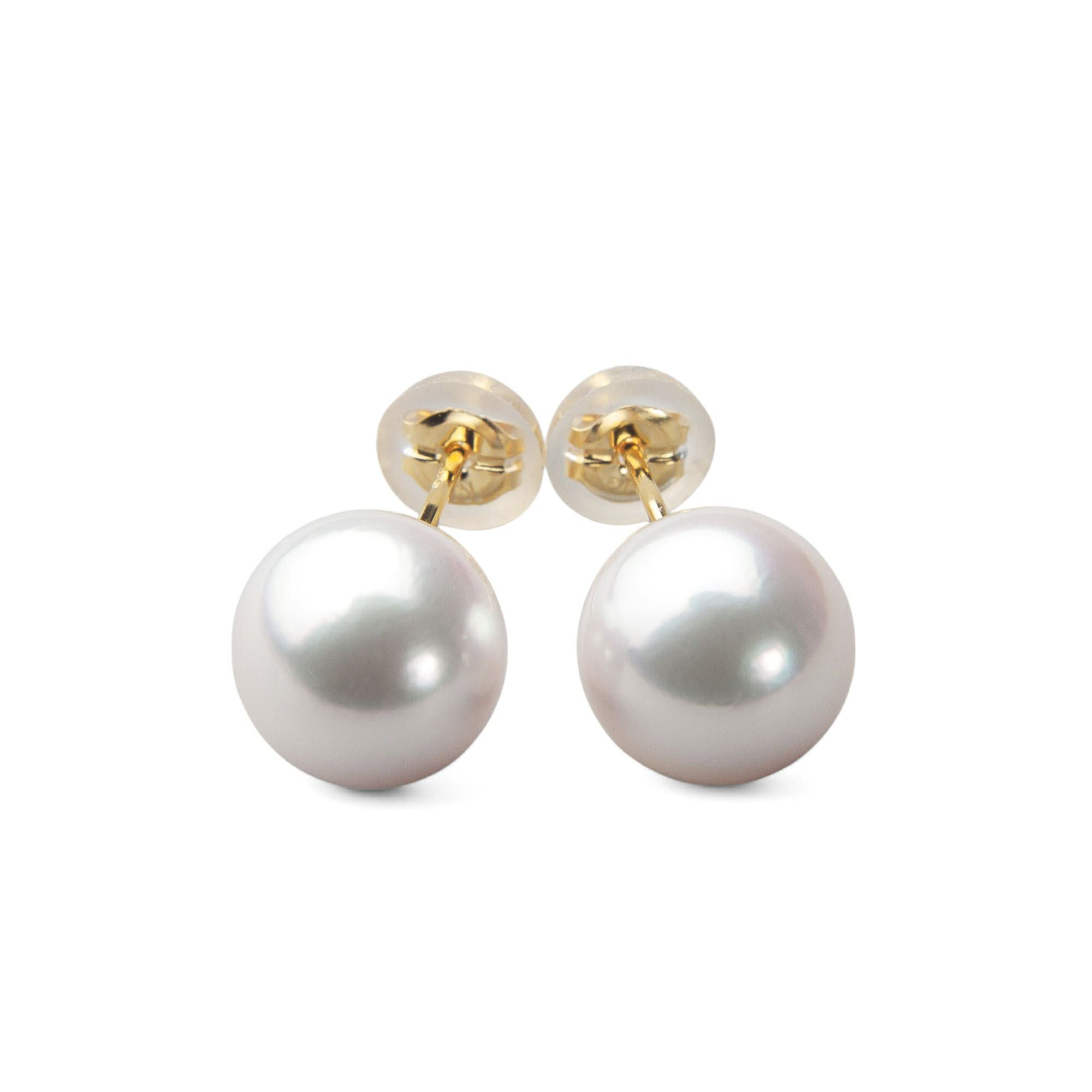 LUXE あこや真珠 ピアス8.5-9.0mm K18 フリンジチャーム付き | WSP