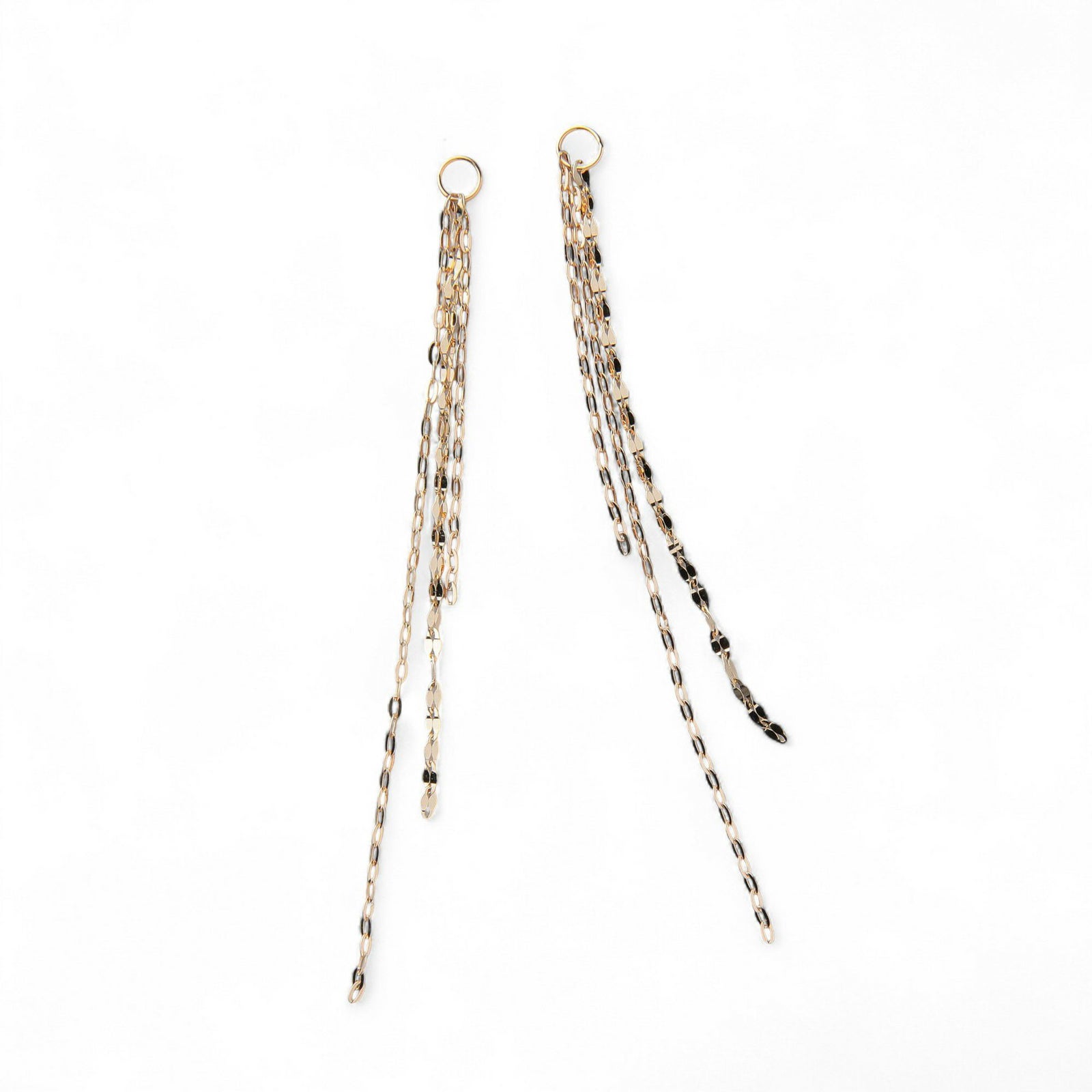 LUXE あこや真珠 ピアス8.5-9.0mm K18 フリンジチャーム付き