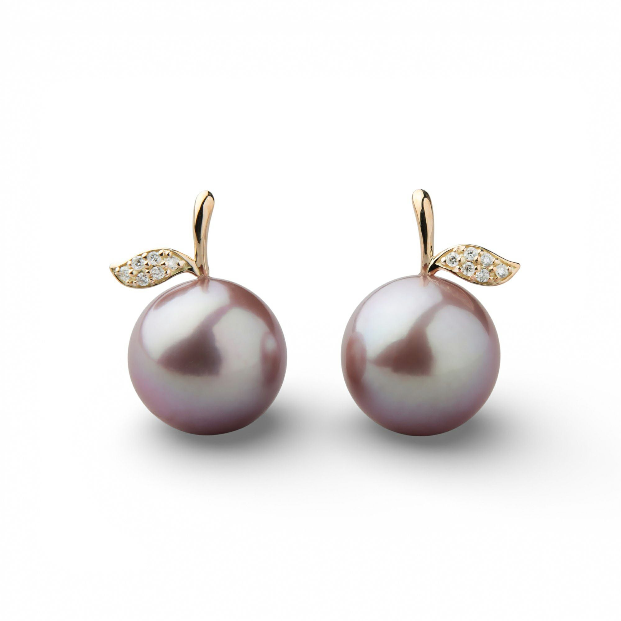 plumberry 淡水真珠 ピアス 11mmUP K18YG リンゴ | 淡水真珠ピアス