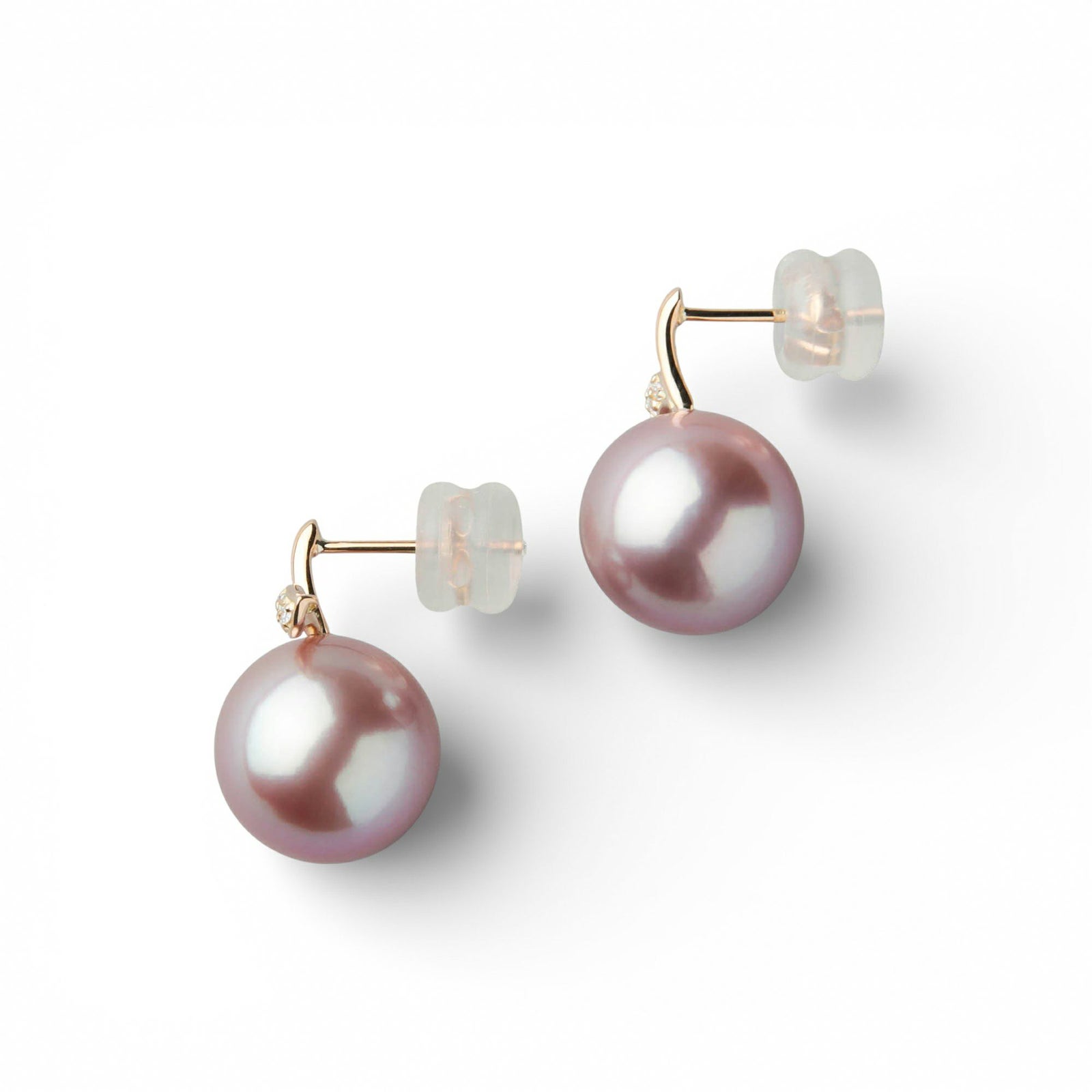 plumberry 淡水真珠 ピアス　11mmUP K18YG リンゴ