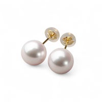 LUXE あこや真珠 ピアス8.5-9.0mm K18YG/PT900