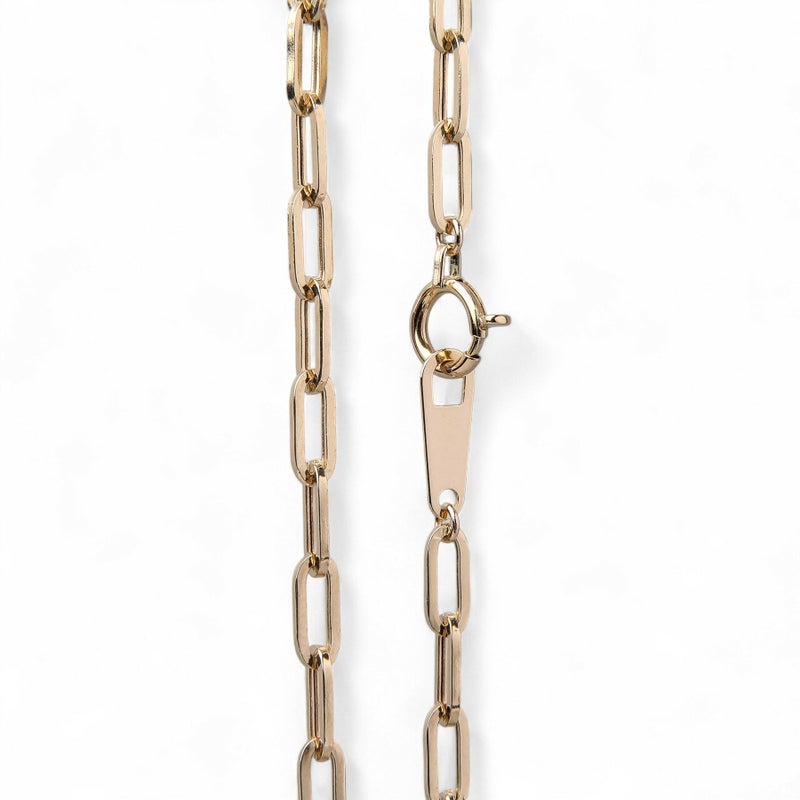  lien ペーパークリップチェーン　40cm/2.7mm K18YG 中空