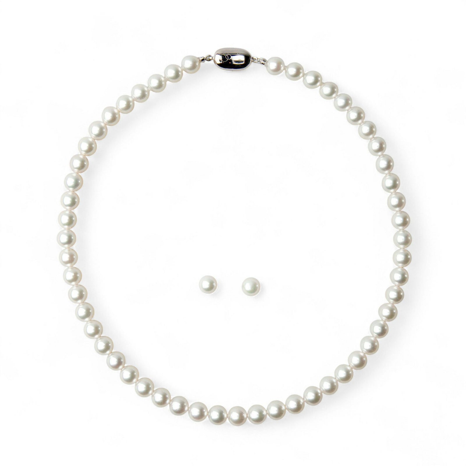 無調色 あこや真珠 ネックレスセット　7.5-8.0mm -準花珠-