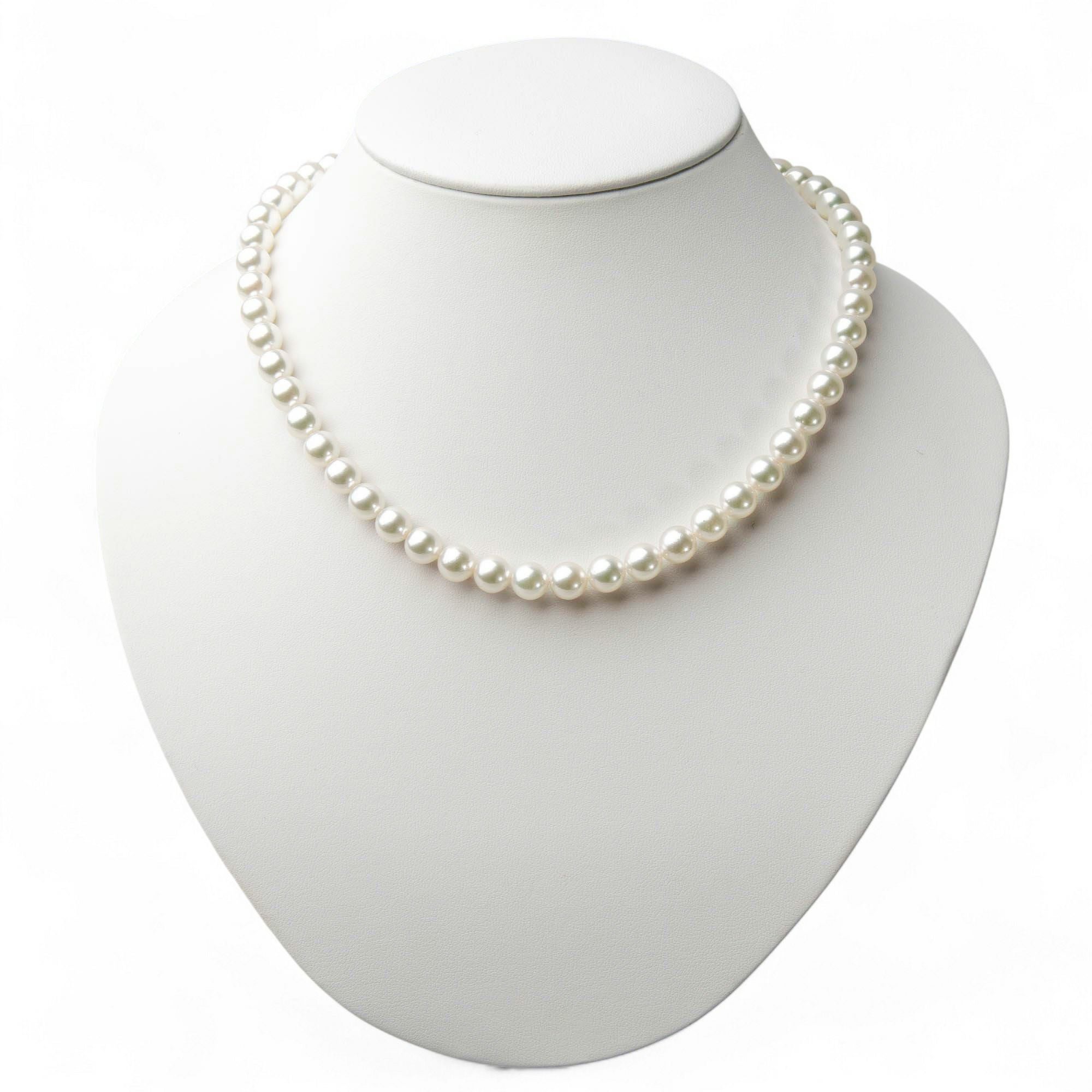 無調色 あこや真珠 ネックレスセット 7.5-8.0mm -準花珠- | 7.0-8.0mm