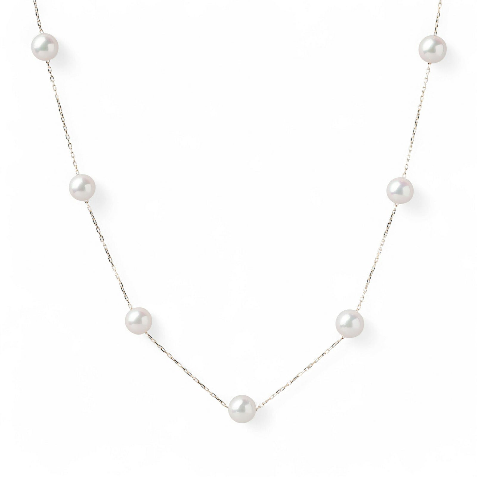 あこや真珠 ステーションペンダント　6.5-7.0mm K18YG