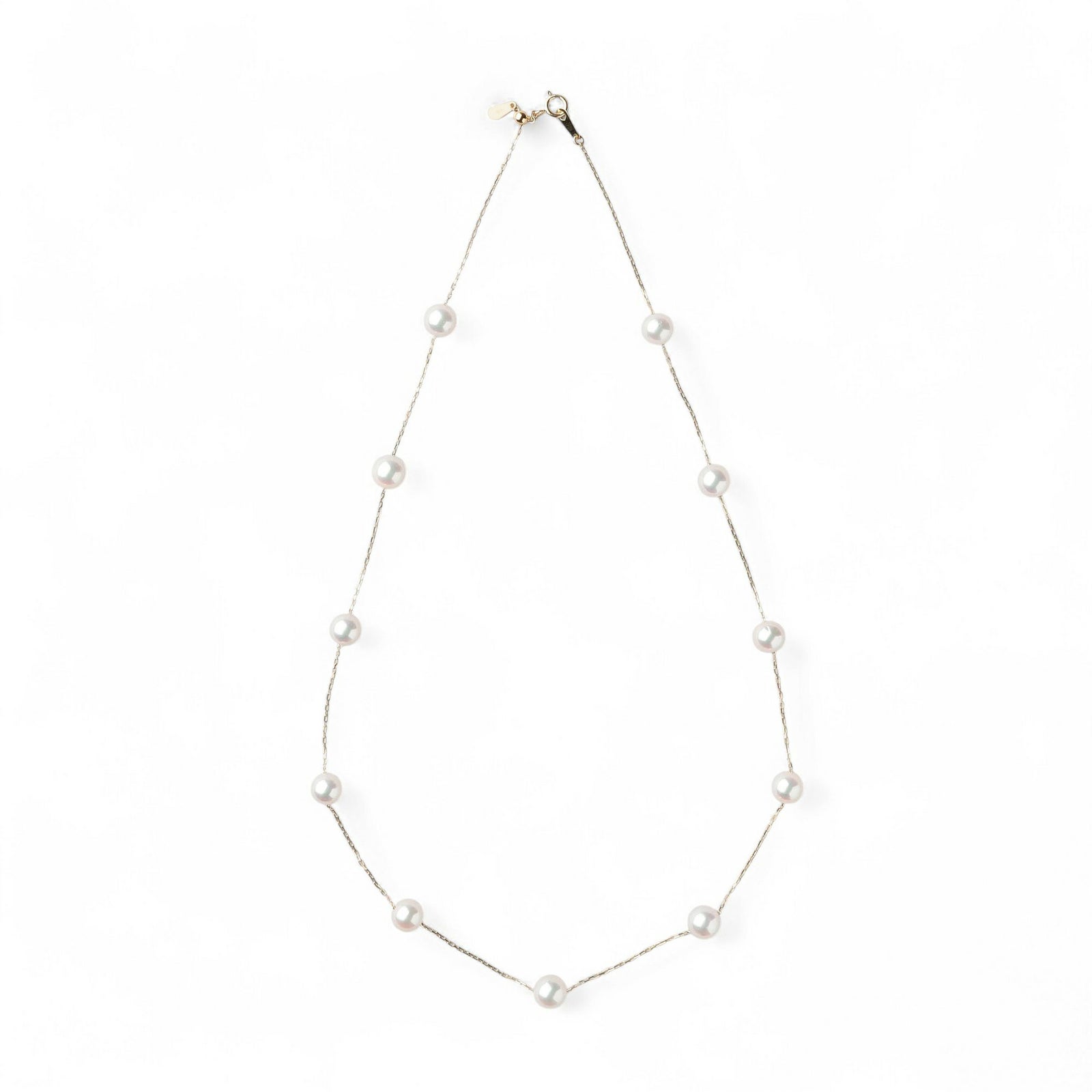 あこや真珠 ステーションペンダント　6.5-7.0mm K18YG