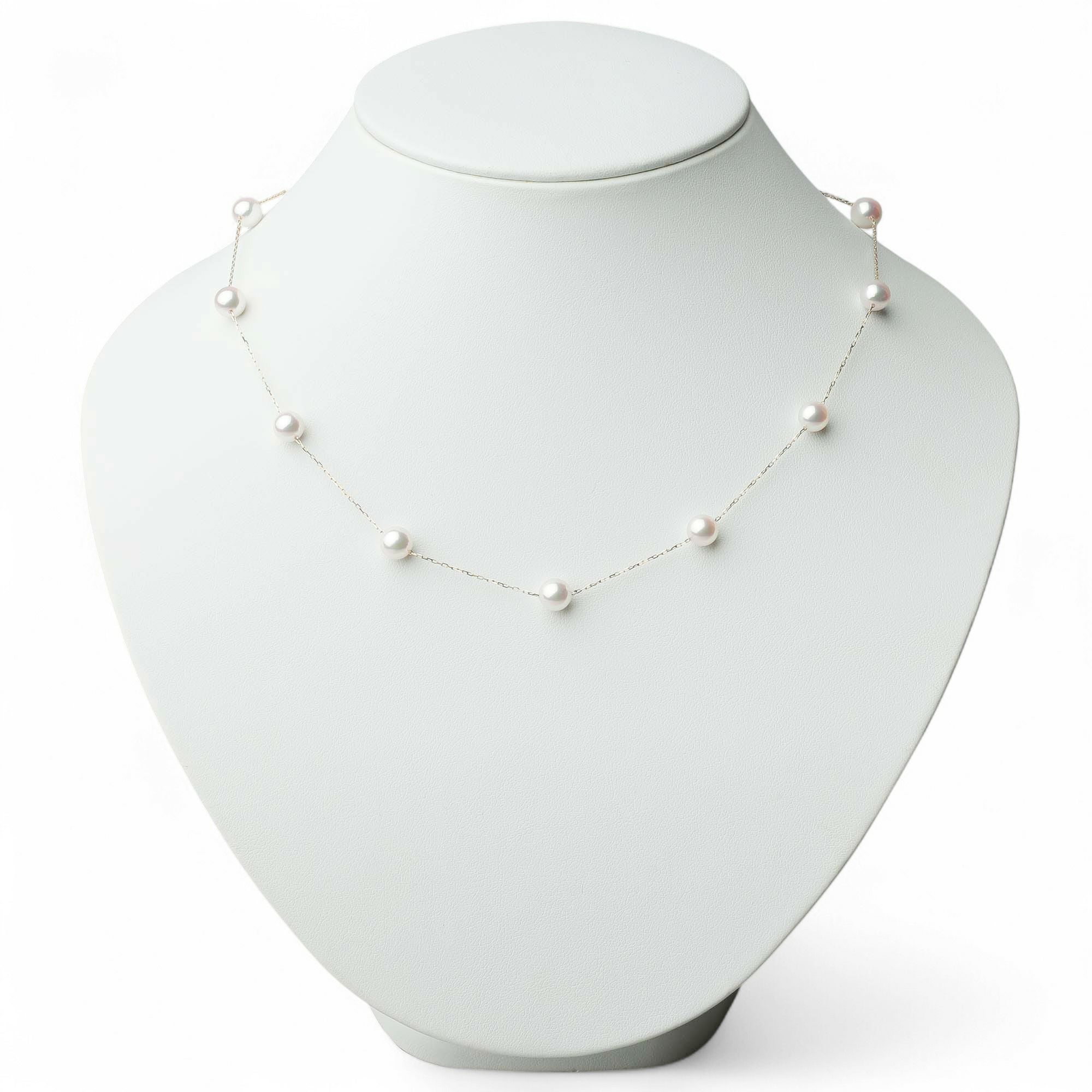 あこや真珠 ステーションペンダント 6.5-7.0mm K18YG | あこや真珠