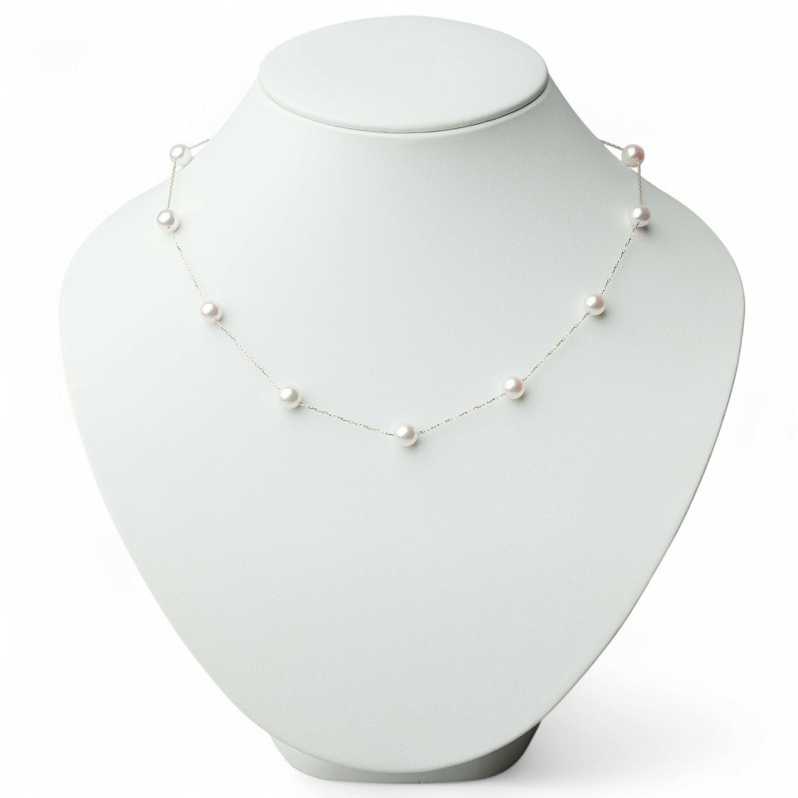 あこや真珠 ステーションペンダント　6.5-7.0mm K18YG