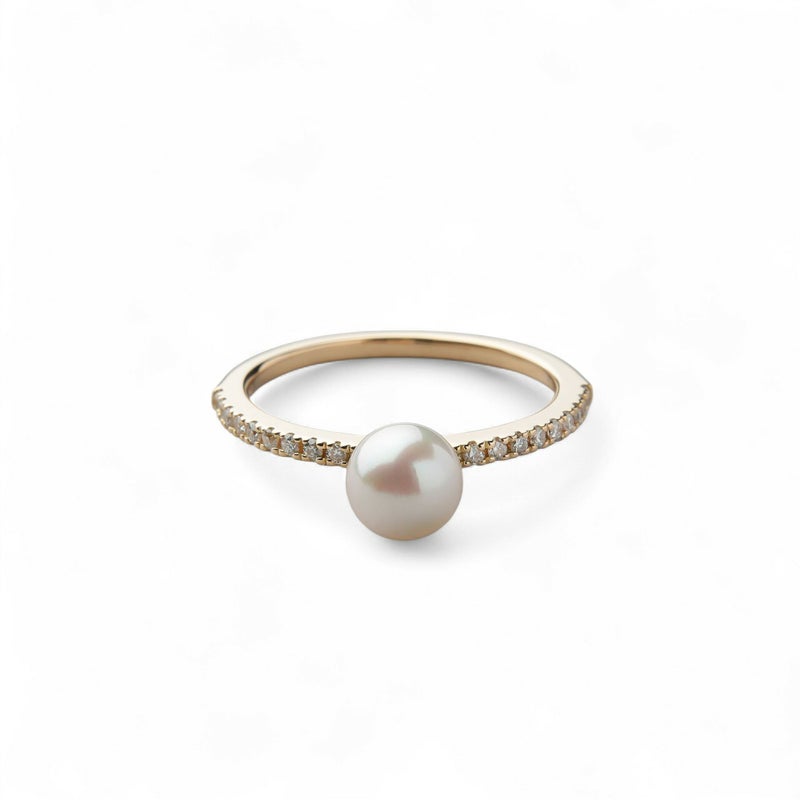 enSTYLE あこや真珠 ピンキーリング　5.0-5.5 mm 18YG
