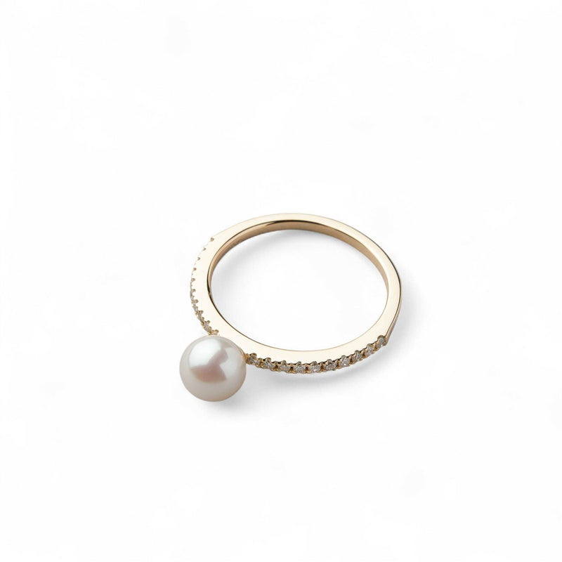 enSTYLE あこや真珠 ピンキーリング　5.0-5.5 mm 18YG