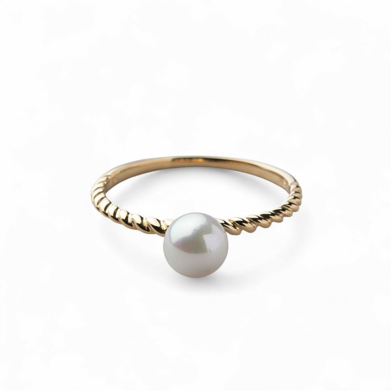 enSTYLE あこや真珠 リング　5.5-6.0mm K18YG