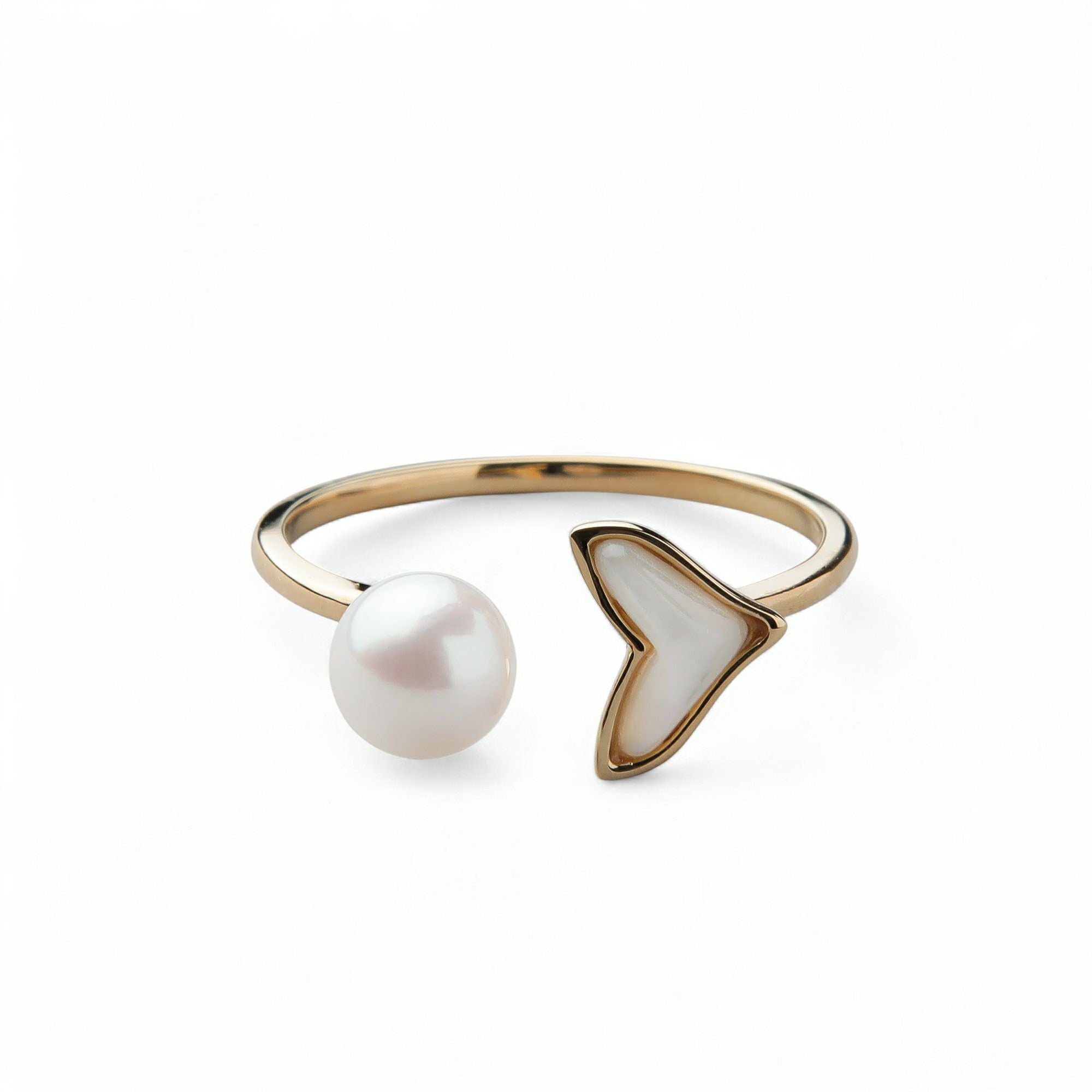 WEB限定】Pistachio タヒチ黒蝶真珠 フォークリング 11mmUP K18WG