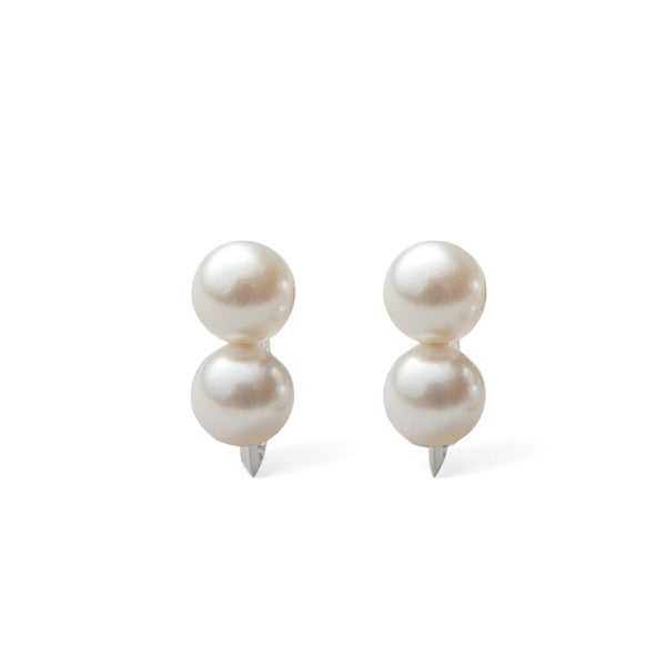 Carina あこや真珠 2粒ピアス7.5-8.0mm K18YG | WSP（ダブルエスピー 