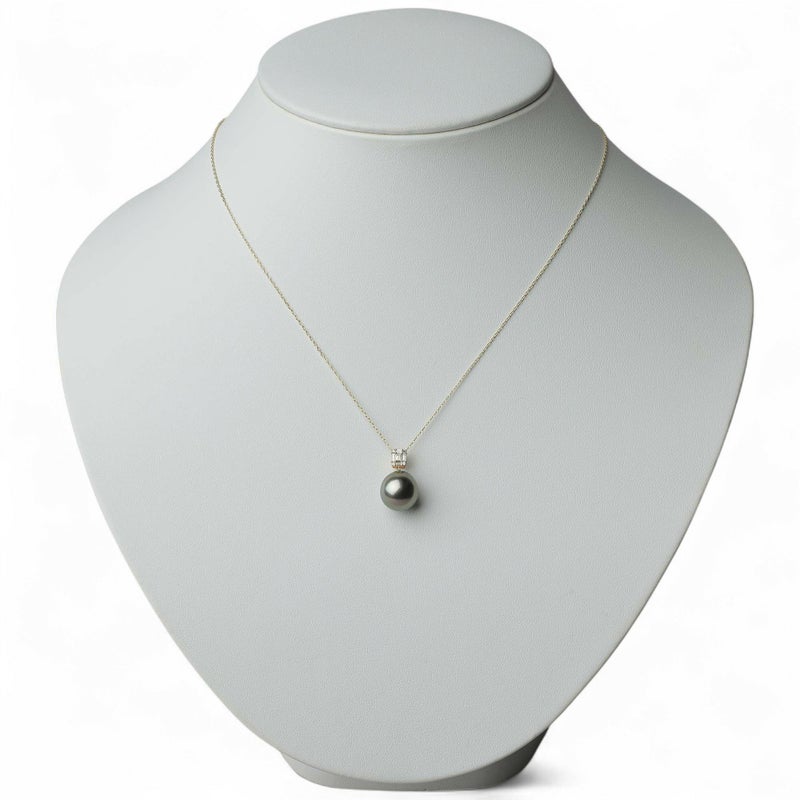 タヒチ黒蝶真珠 ペンダント　10mm K18YG