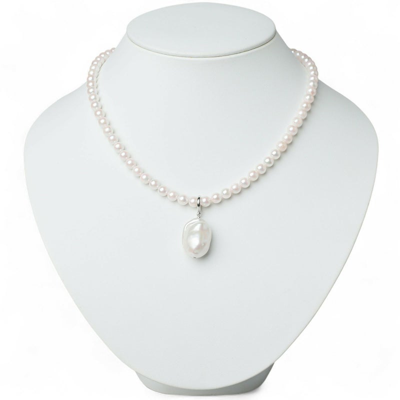 ペンダントトップ　15mmUP K18WG オイスターバロック